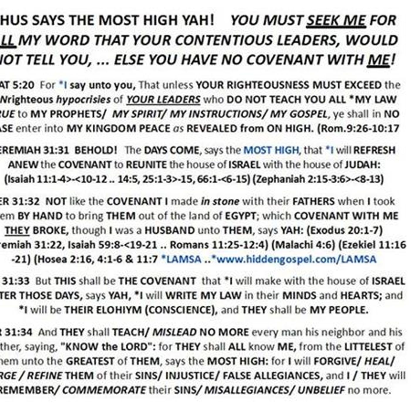 CALL to ZION!  HIDDEN GOSPEL REVEALED