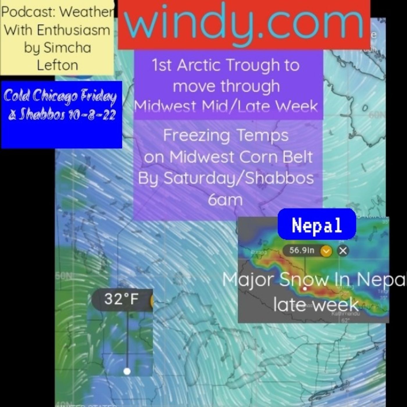 10-2-22:International Weather Forecast Highlights for next 7/8 days.