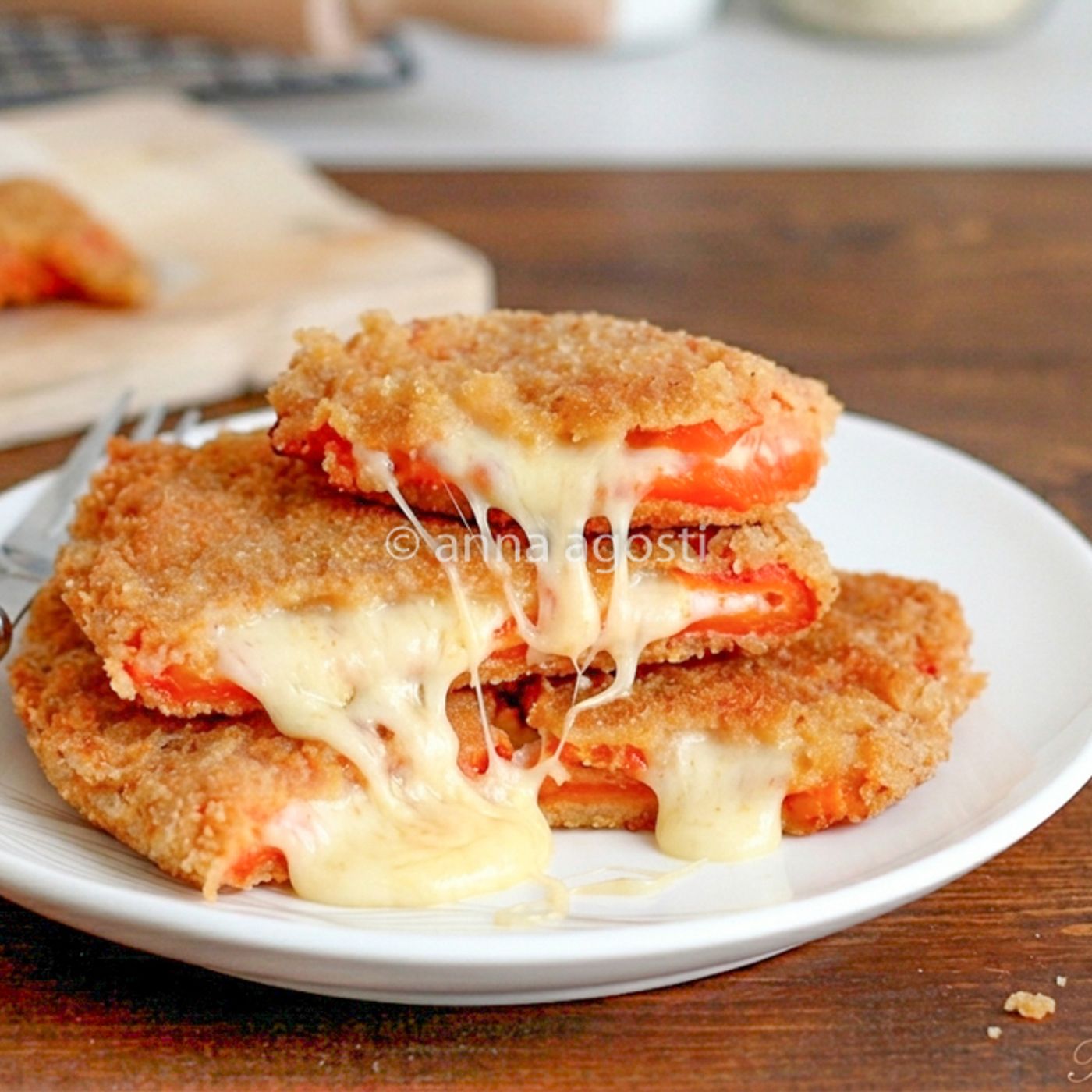 Cotoletta di peperoni filante