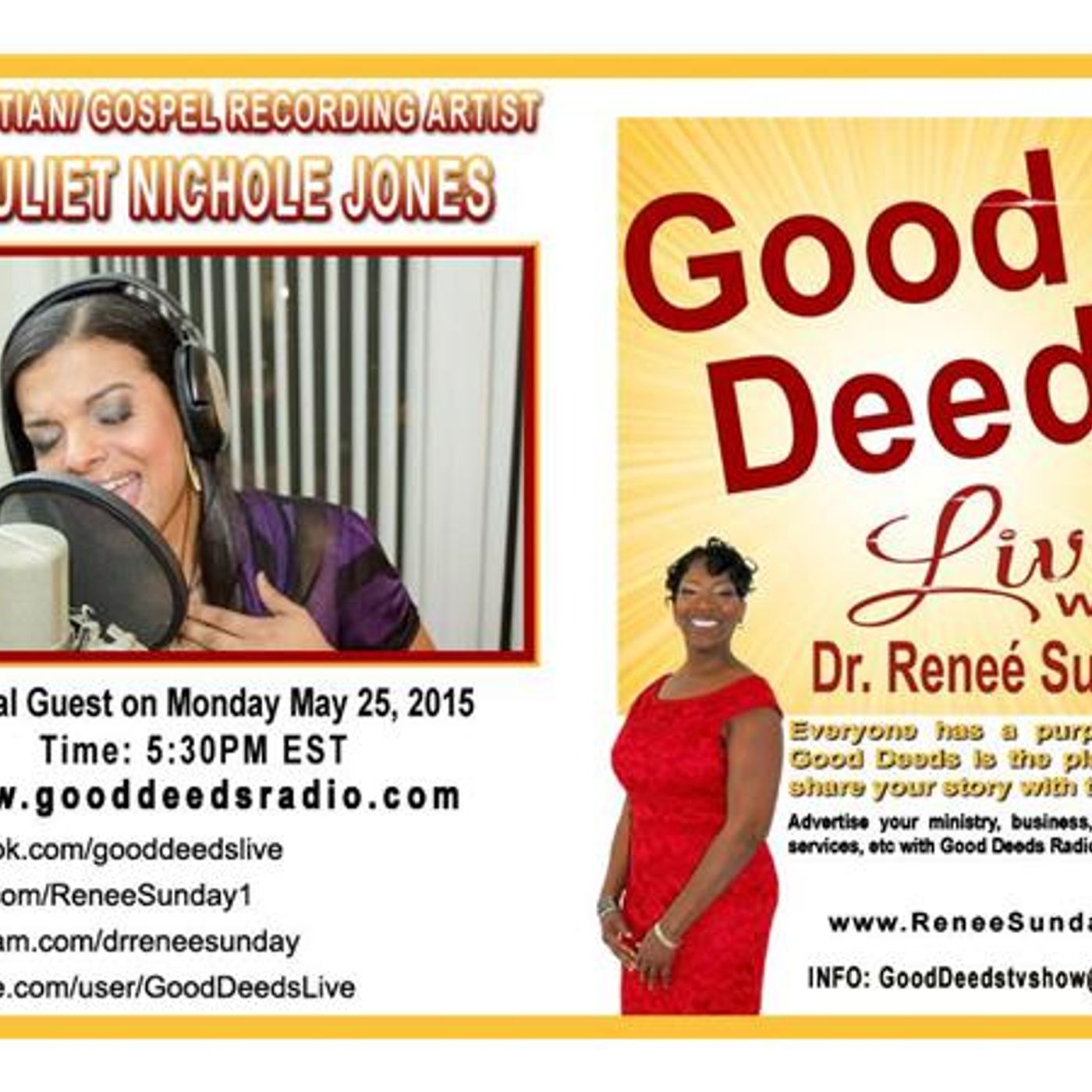 Recording Artist Juliet Nichole Jones (J. Nichole) stops by Good Deeds episode artwork
