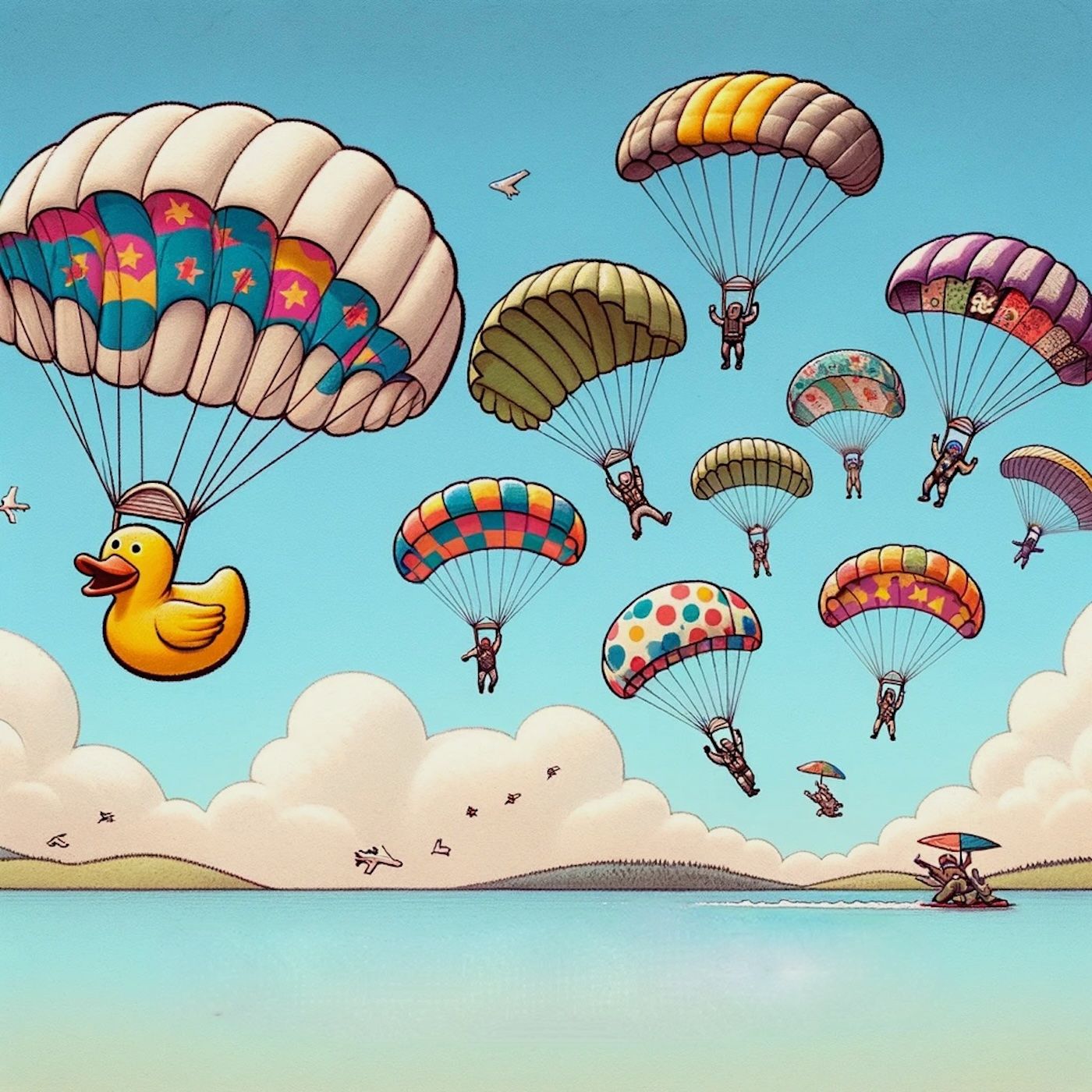 "Just because nobody complains doesn't mean all parachutes are perfect." episode artwork