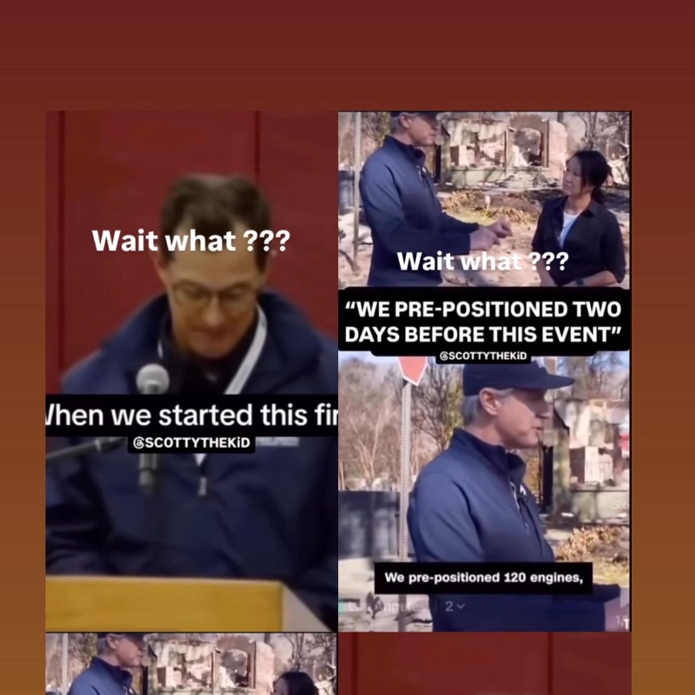 Gavin Newsom’s (Arson Freudian Slip) !?!