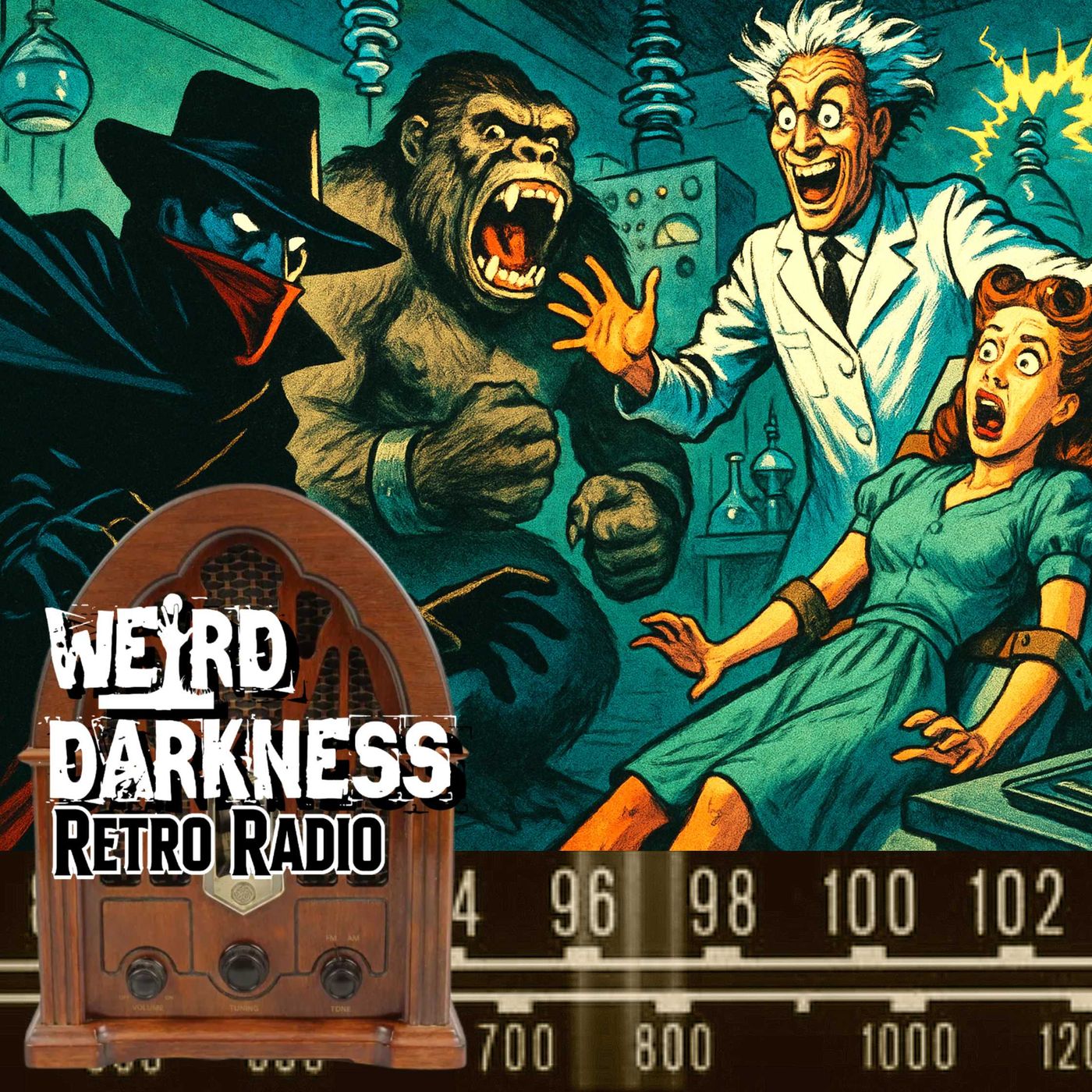 BRAIN TRANSPLANT HORROR: The Shadow Stops the Transplanting of a Woman's Brain Into a Gorilla