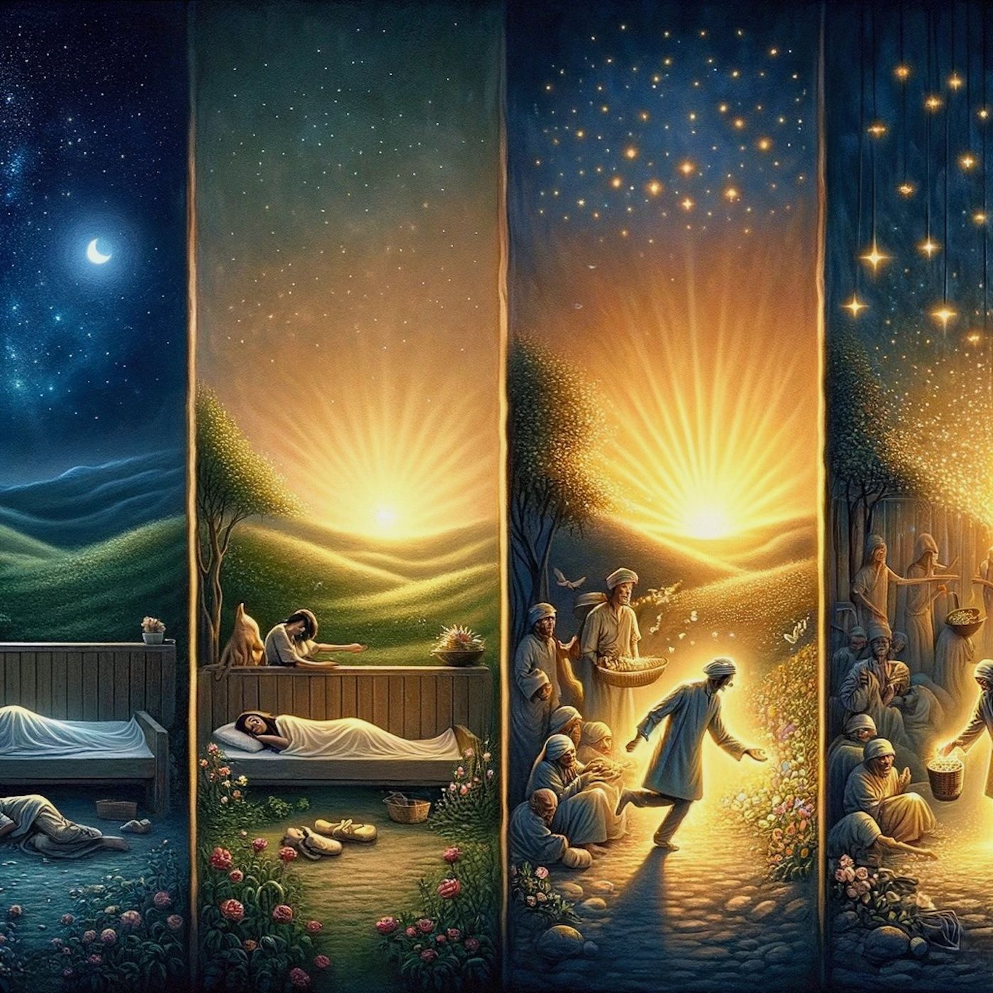 "I slept and dreamt that life was joy. I awoke and saw that life was service. I acted and behold, service was joy." episode artwork