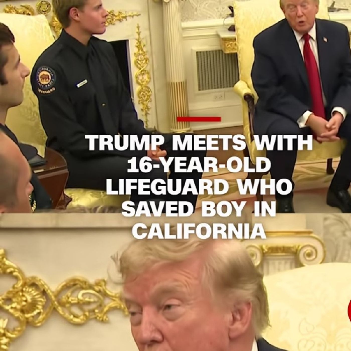 President Donald Trump met with the 16-year-old lifeguard, Ryder Williams, who saved a boy’s lif episode artwork