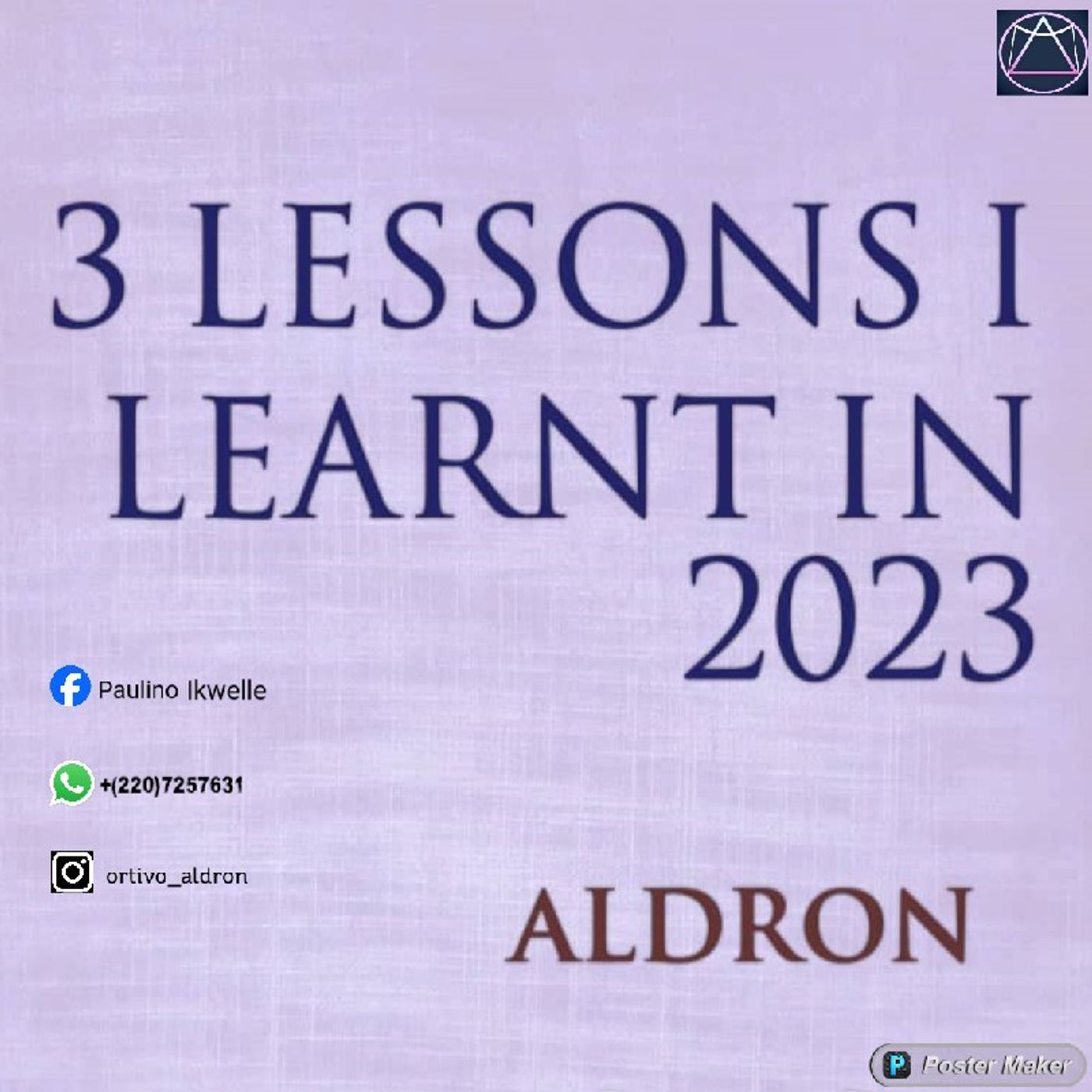 3 LESSONS I LEARNT IN 2023 episode artwork
