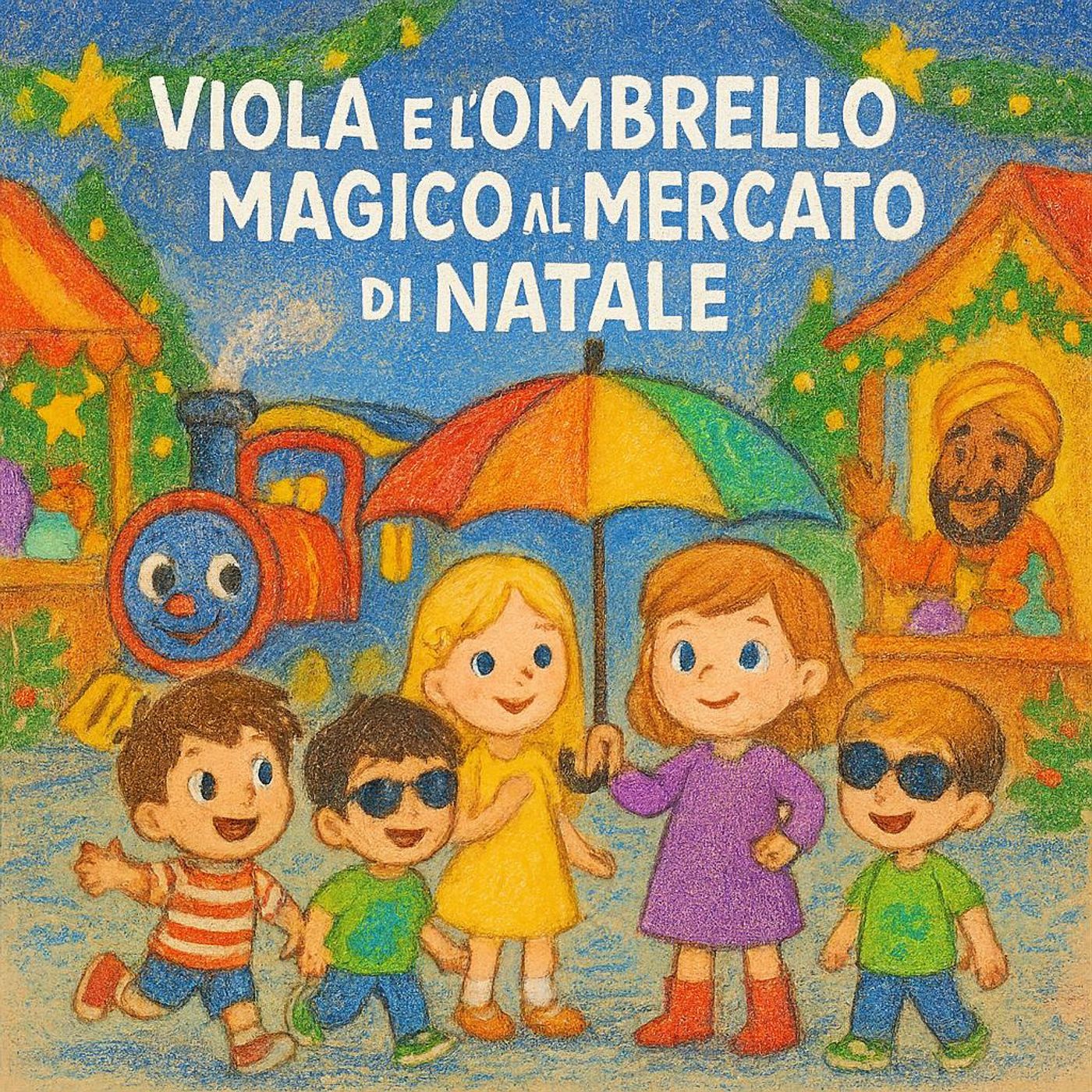 Viola e l'Ombrello Magico al Mercato di Natale