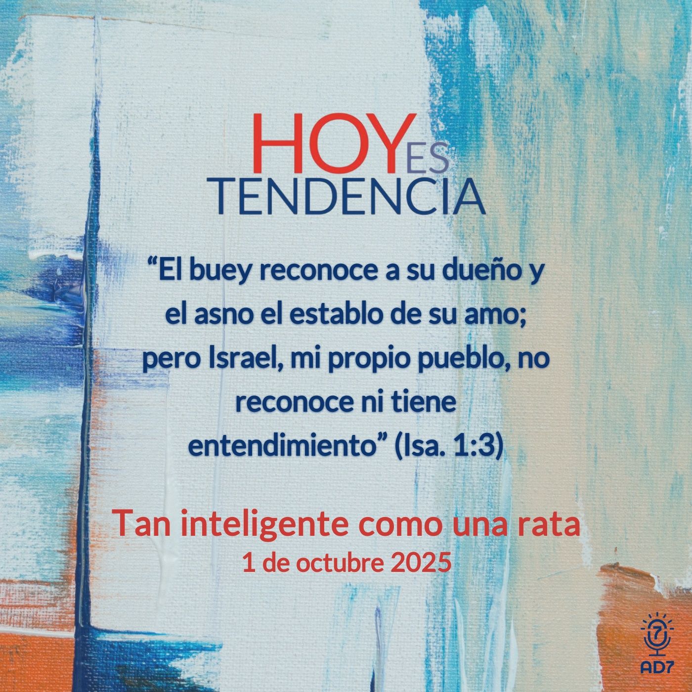 Tan inteligente como una rata ~ Devocional de Jóvenes ~ 1 de octubre 2025