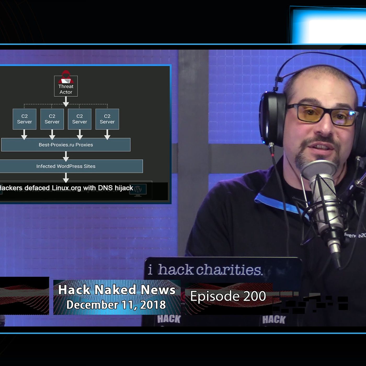 Hack Naked News #200 - December 11, 2018 episode artwork
