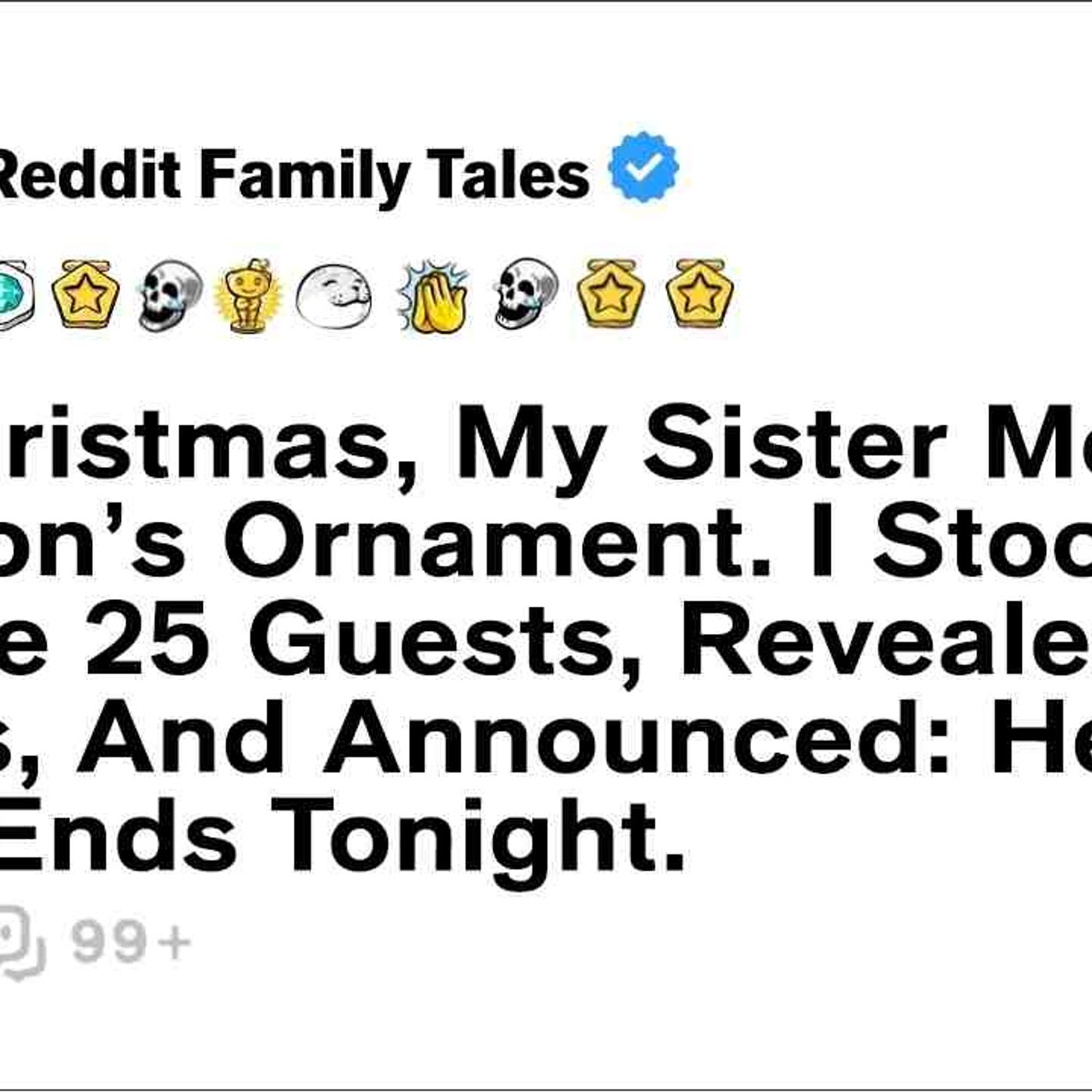 At Christmas_ My Sister Mocked My Son_s Ornament. I Stood Up... - Reddit Family Tales episode artwork