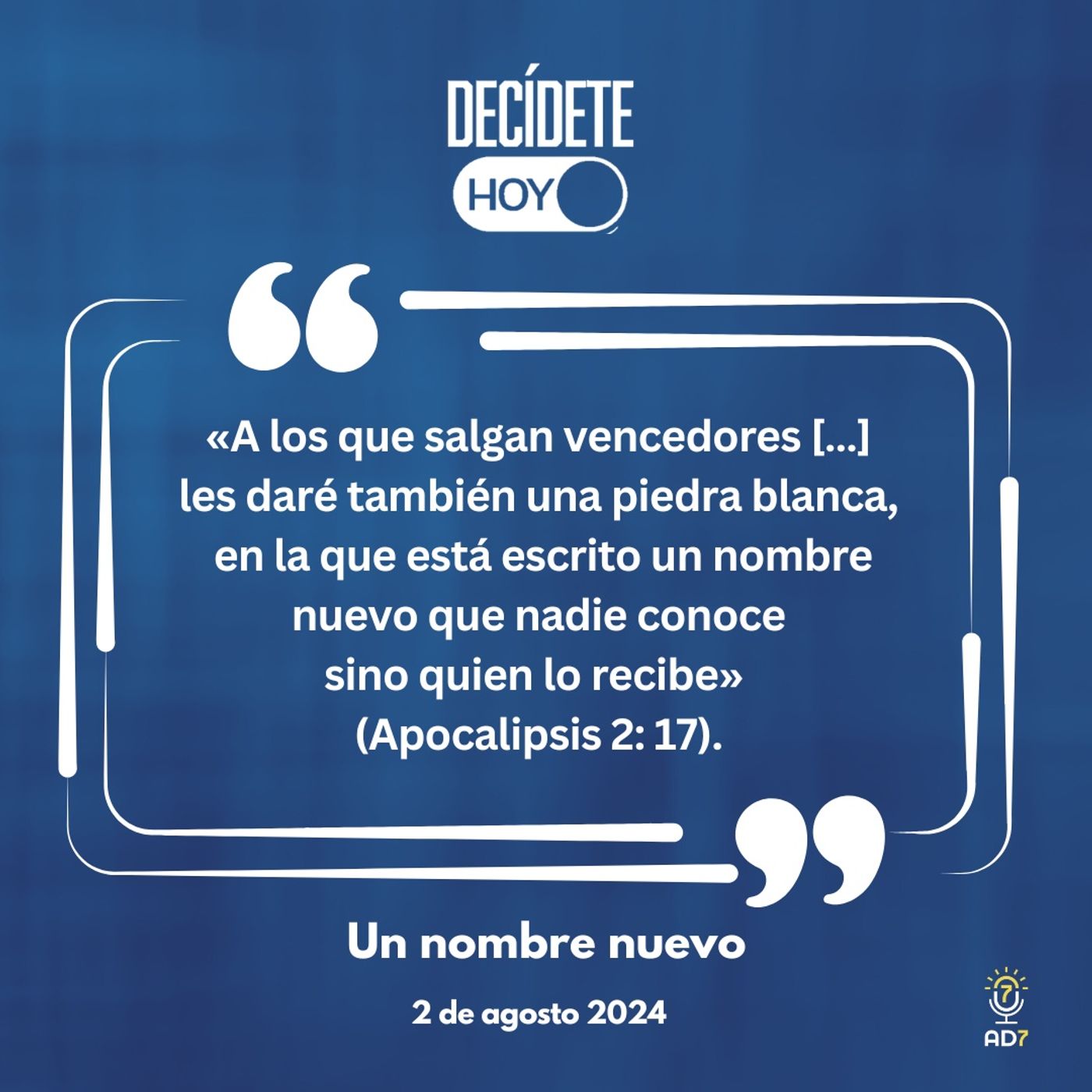 Un nombre nuevo | Devocional de Jóvenes | 2 de agosto 2024