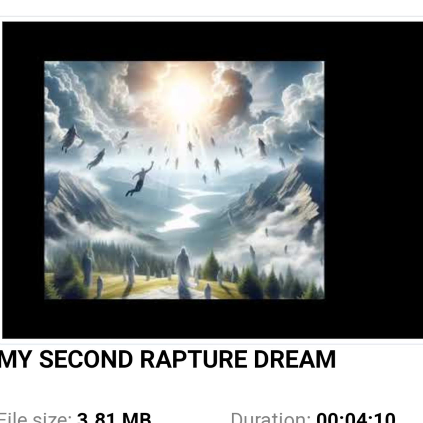 My 2nd Rapture Dream episode artwork