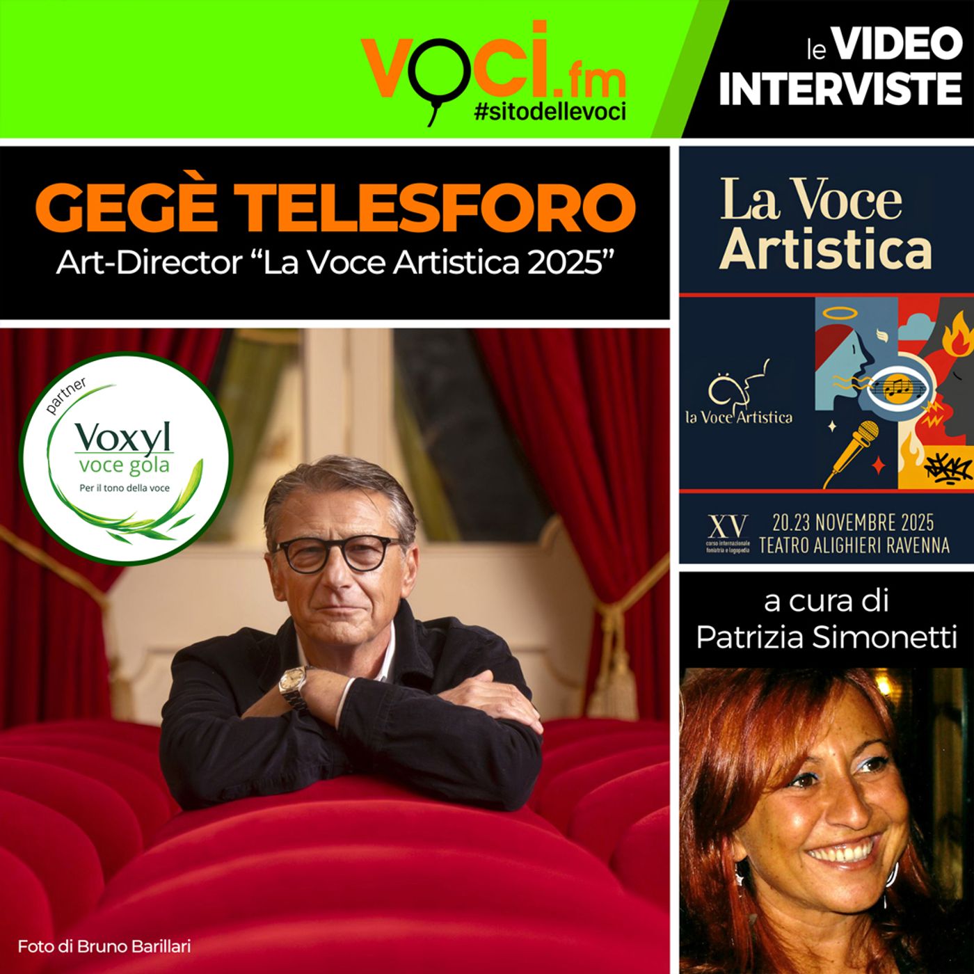 GEGE' TELESFORO su VOCI.fm (Anteprima LA VOCE ARTISTICA 2025) - clicca play e ascolta l'intervista