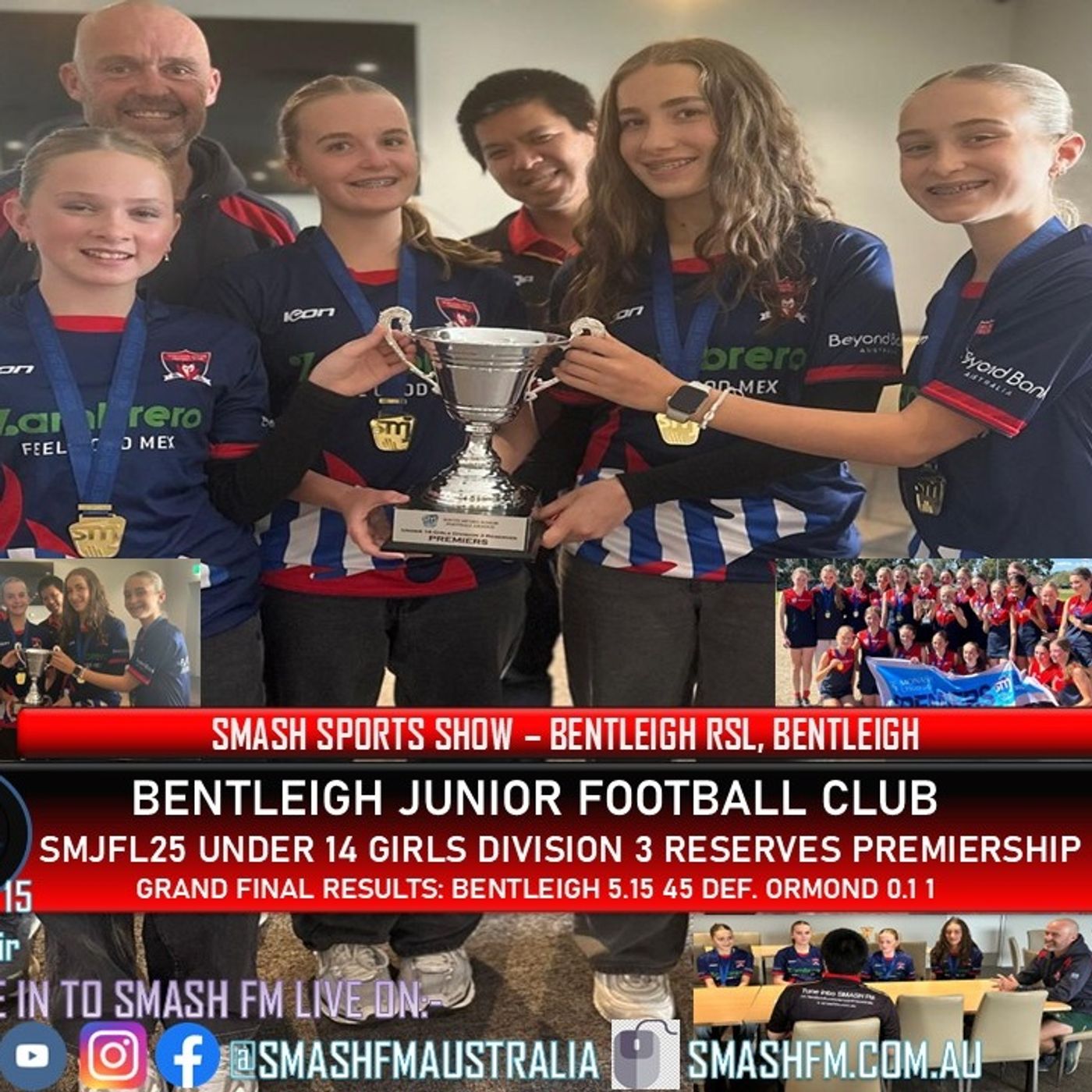 SSS15THYR: Bentleigh JFC SMJFL25 U14 Girls Division 3 Premiership Interviews 211025