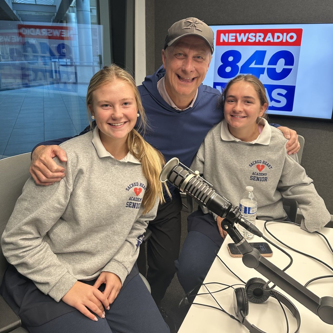 My niece Maggie and her buddy Izzy are ready to slap around some Trinity lacrosse players