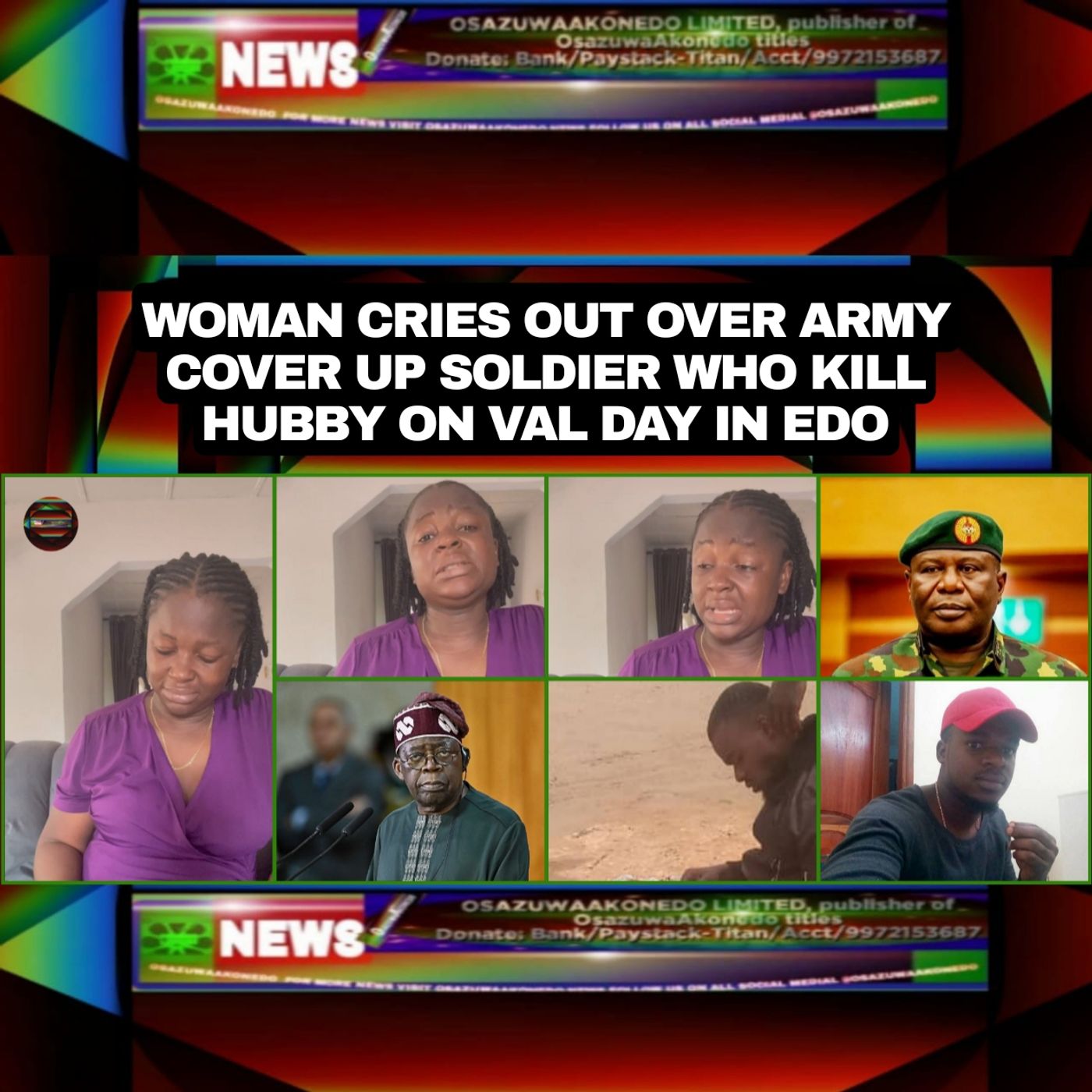 Woman Cries Out Over Army Cover Up Soldier Who Kill Hubby On Val Day In Edo