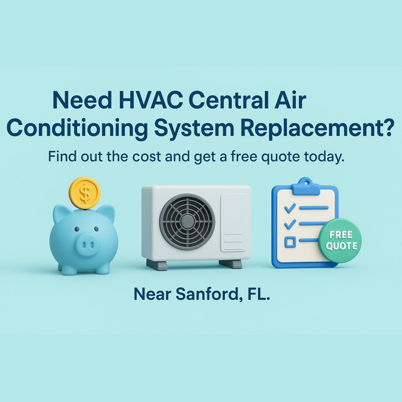 Need HVAC Central Air Conditioning System Replacement Cost & Free Quote Near Sanford FL?