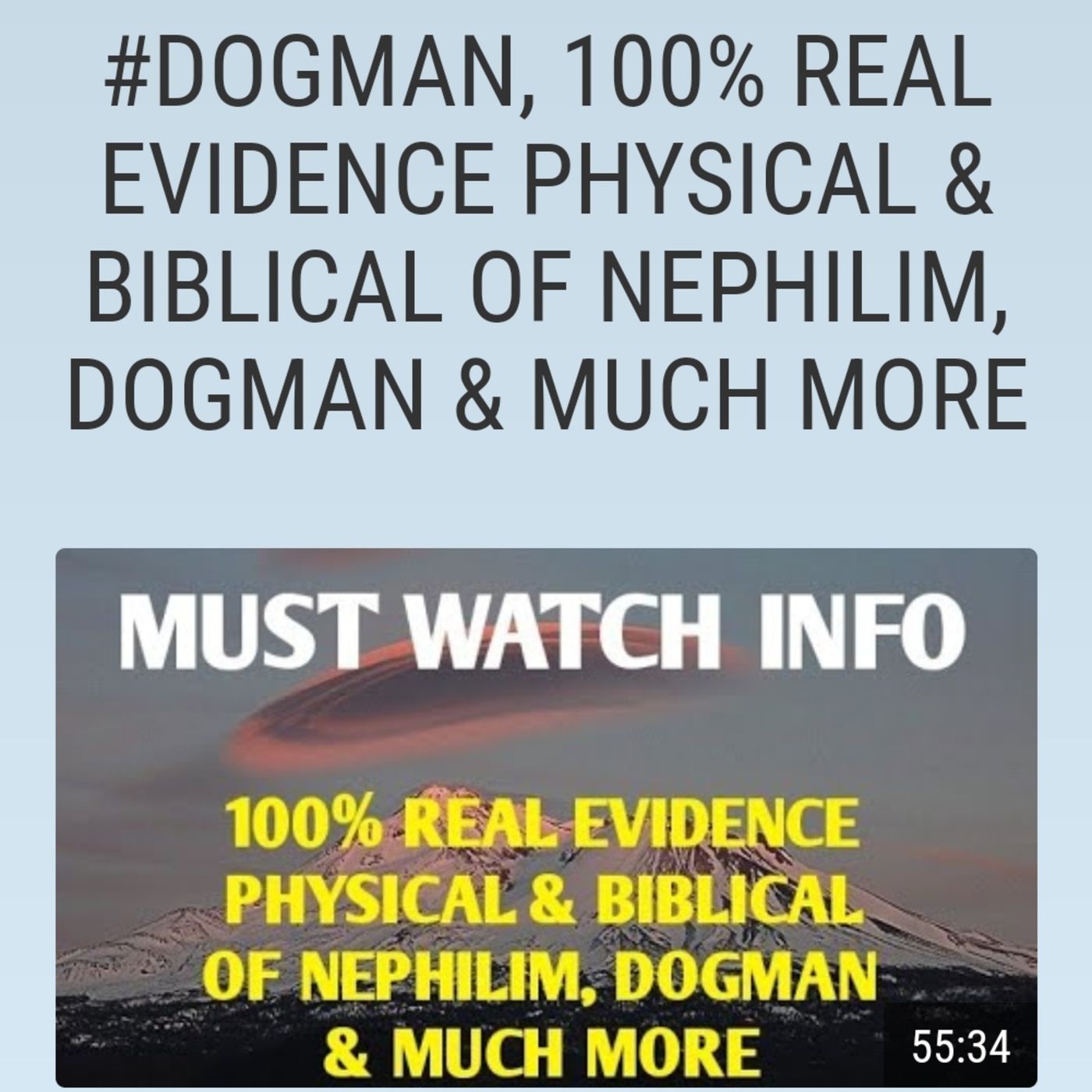 DOGMAN, 100% REAL EVIDENCE PHYSICAL & BIBLICAL OF NEPHILIM, DOGMAN & MUCH MORE episode artwork