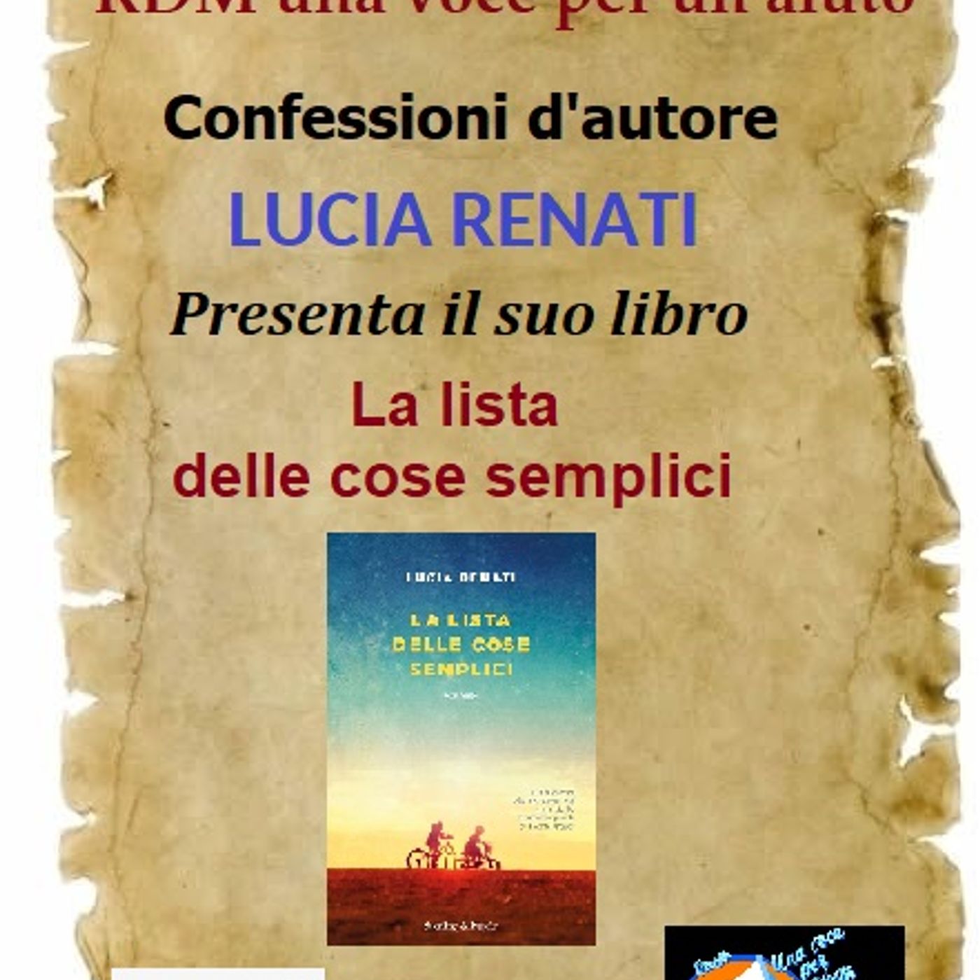 Puntata Straord. CONFESSIONI D'AUTORE: La lista delle cose semplici. Lucia Renati. episode artwork