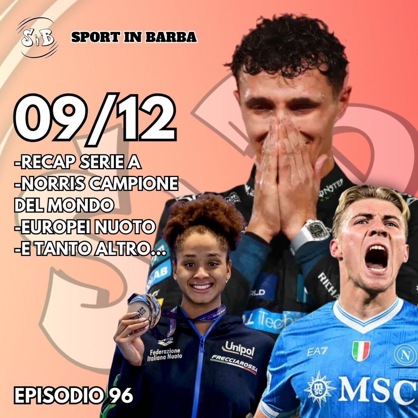 Episodio 96: Recap SERIE A; NORRIS campione del mondo F1; EUROPEI di NUOTO; e tanto altro...