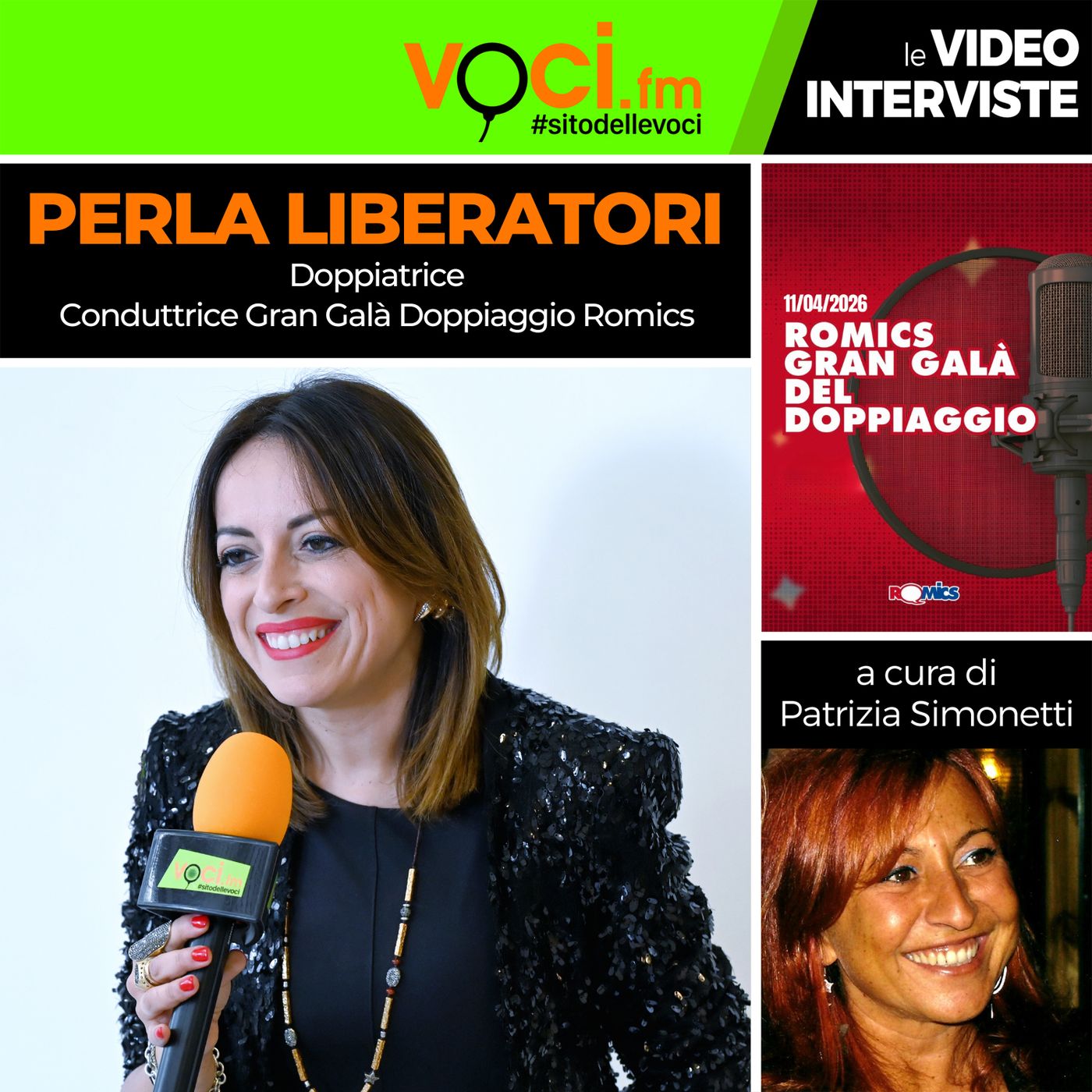 GRAN GALA' DEL DOPPIAGGIO ROMICS 2026: PERLA LIBERATORI su VOCI.fm - clicca play e ascolta l'intervista episode artwork