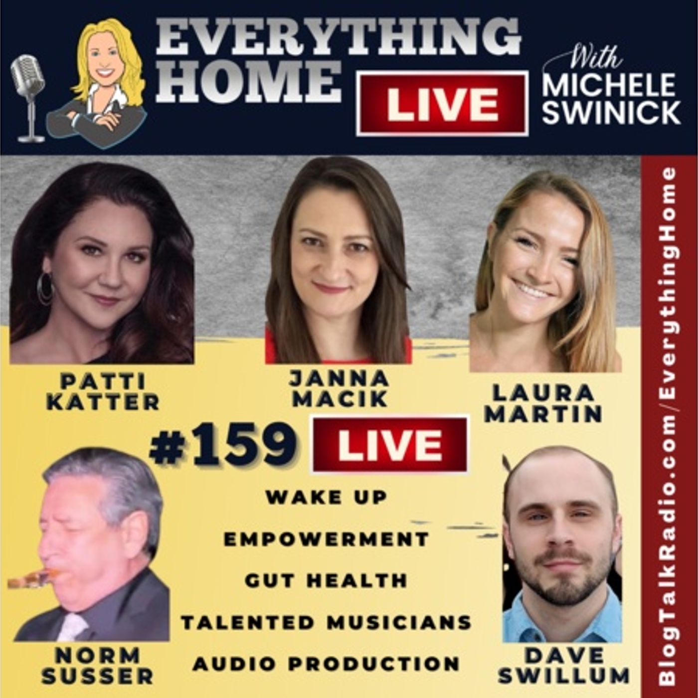 159 LIVE: Wake Up, Empowerment, Gut Health, Talented Musicians, Audio Production episode artwork