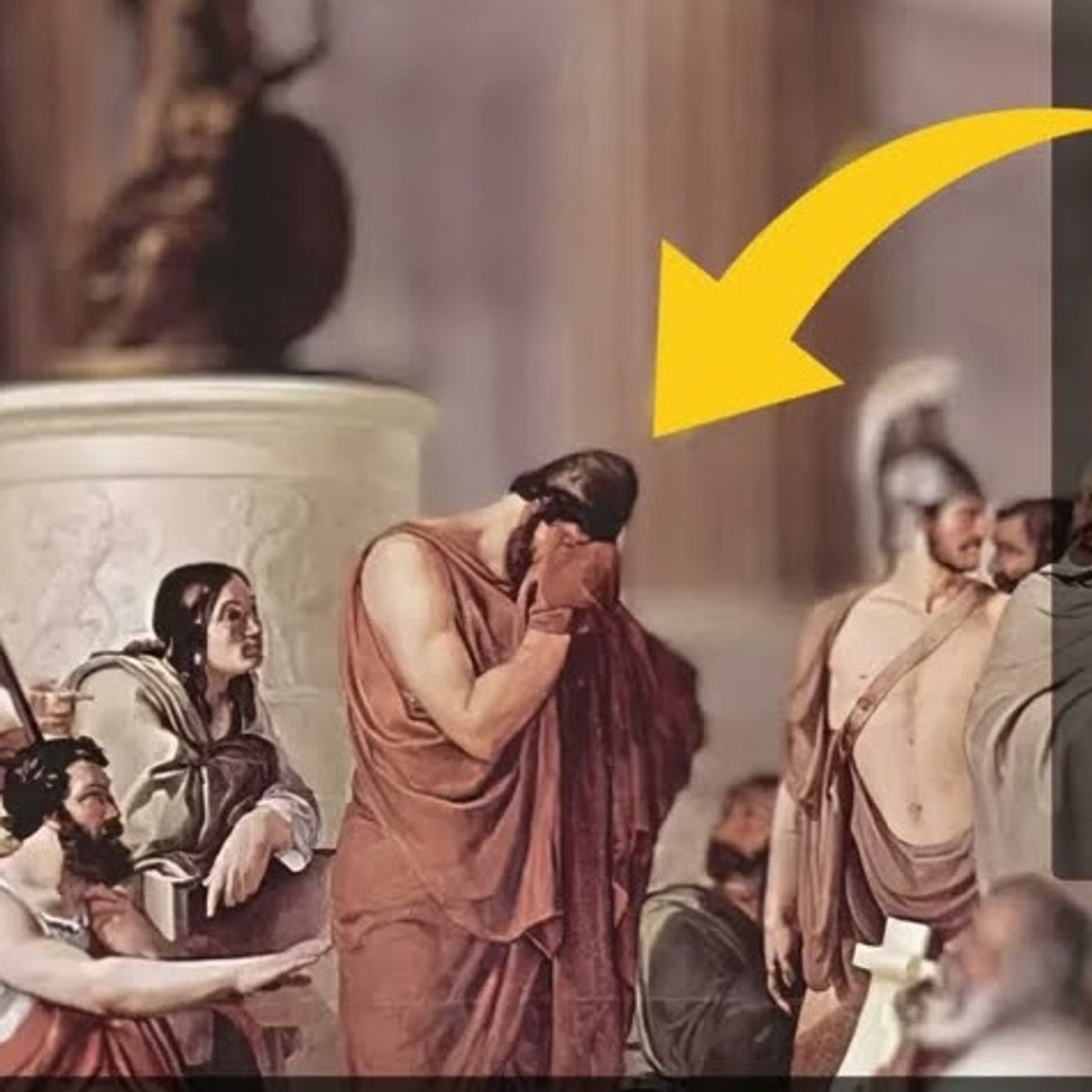 Hospitalidad griega: Odiseo llorando en la corte del rey Alcínoo
