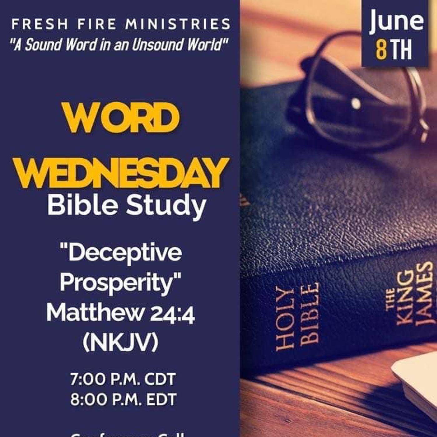 Word Wednesday Bible Study "Deceptive Prosperity' episode artwork