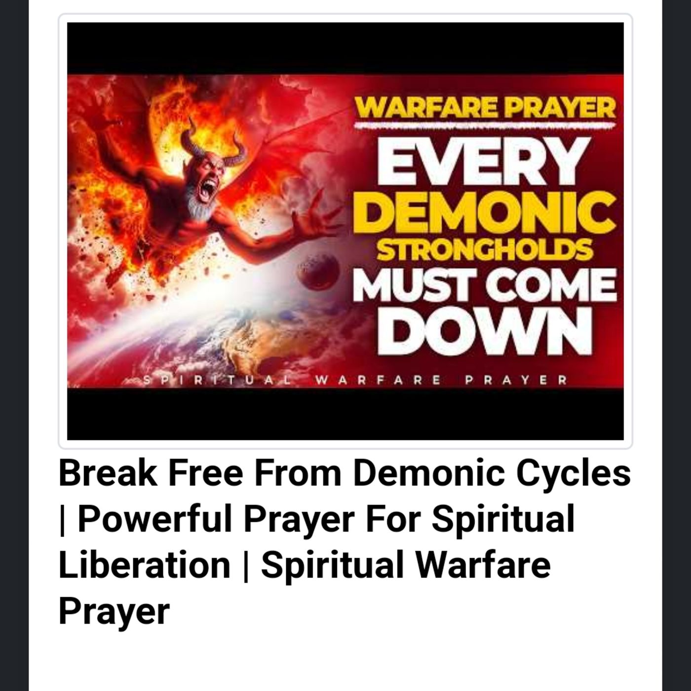 Break Free From Demonic Cycles | Powerful Prayer For Spiritual Liberation | Spiritual Warfare Prayer episode artwork