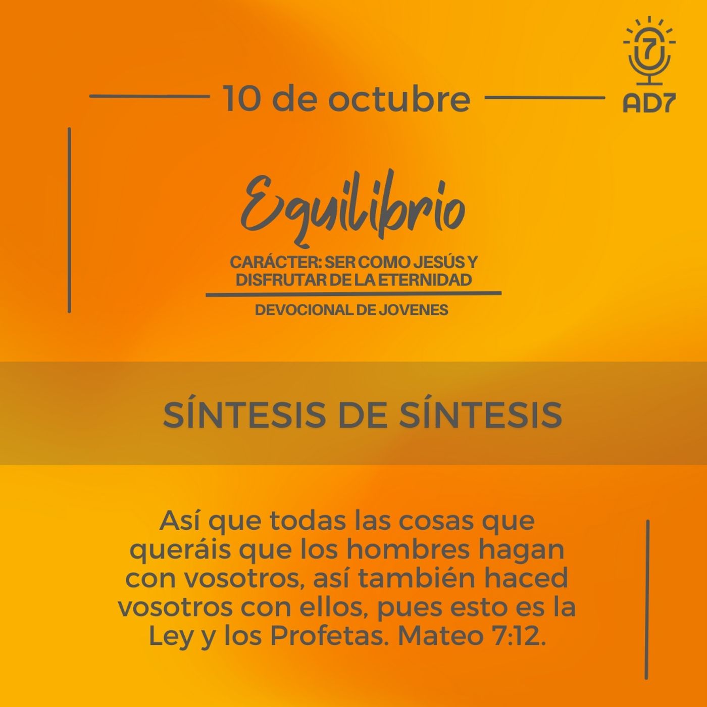 AD7 Devocional - Diferente / Inverso