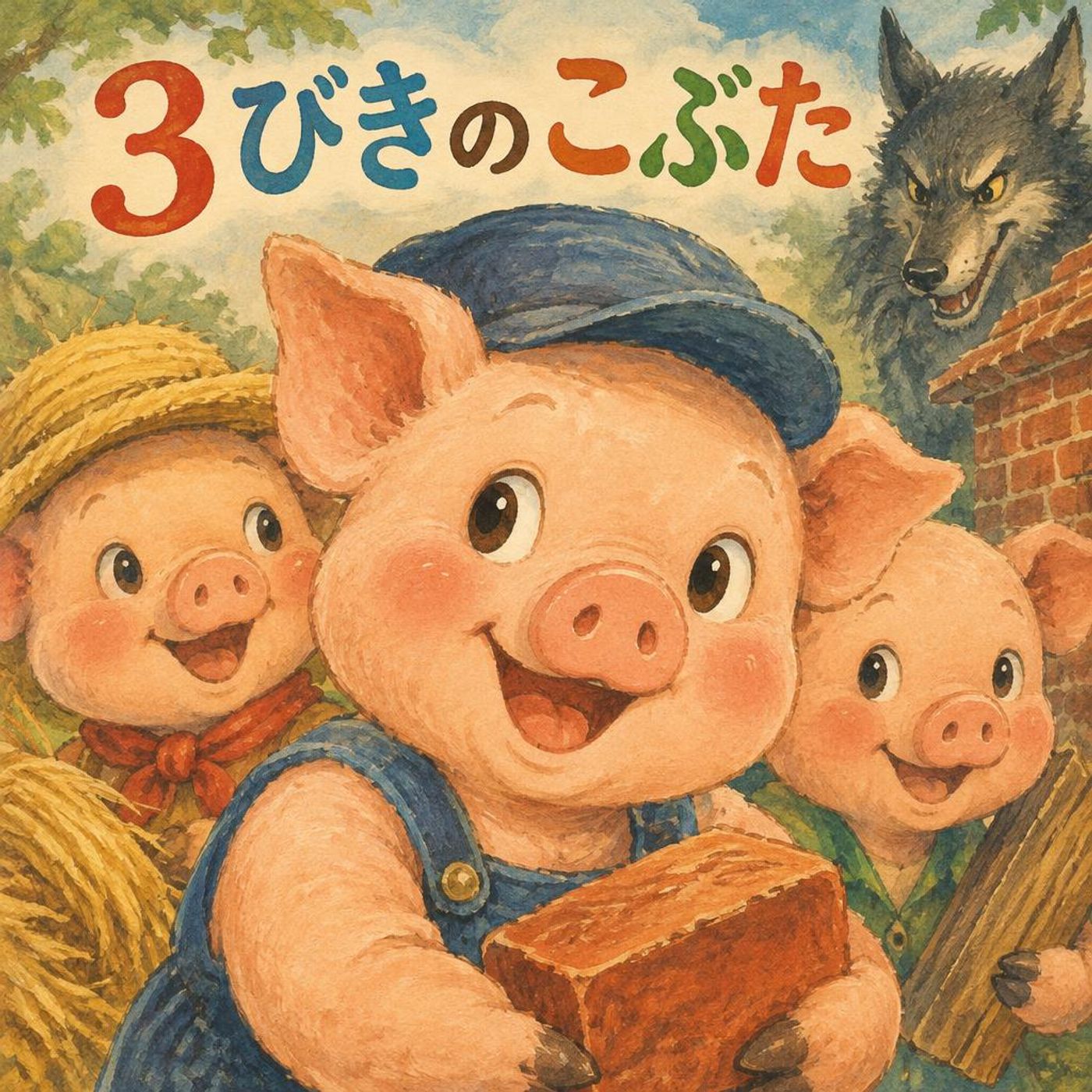 オオカミなんてこわくない！？三匹のこぶたの家づくりと森の大ピンチ ｜【世界の名作童話】 episode artwork