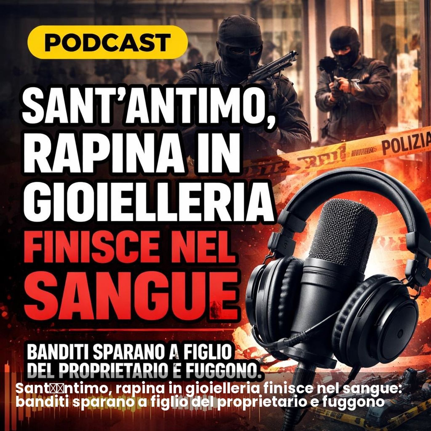 Sant’Antimo, rapina in gioielleria finisce nel sangue: banditi sparano a figlio del proprietario e fuggono episode artwork