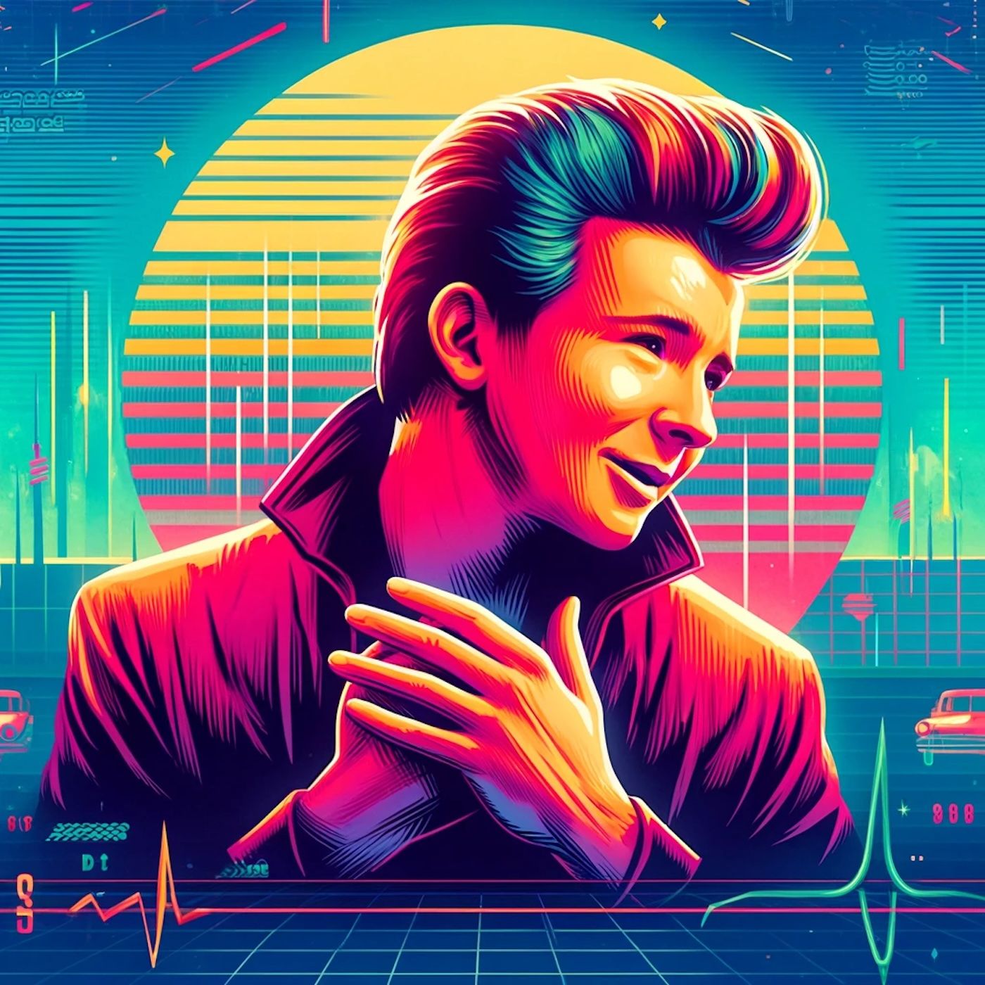 "I just wanna tell you how I'm feeling. Gotta make you understand. Never gonna give you up. Never gonna let you down." episode artwork