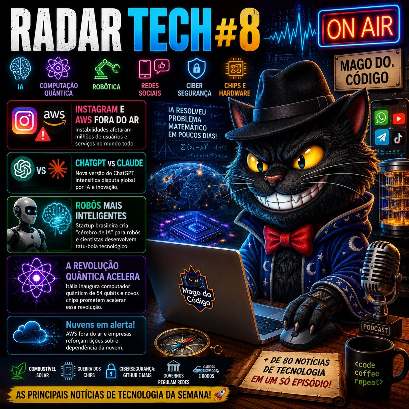 Radar Tech 8 — IA, Computação Quântica, Redes Sociais e o Futuro da Tecnologia episode artwork
