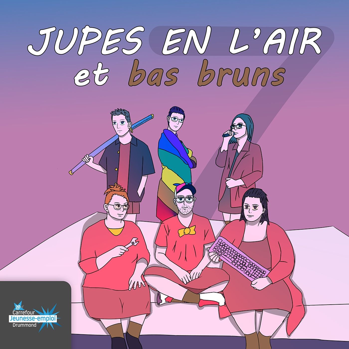 Jupes en l\'air et bas bruns