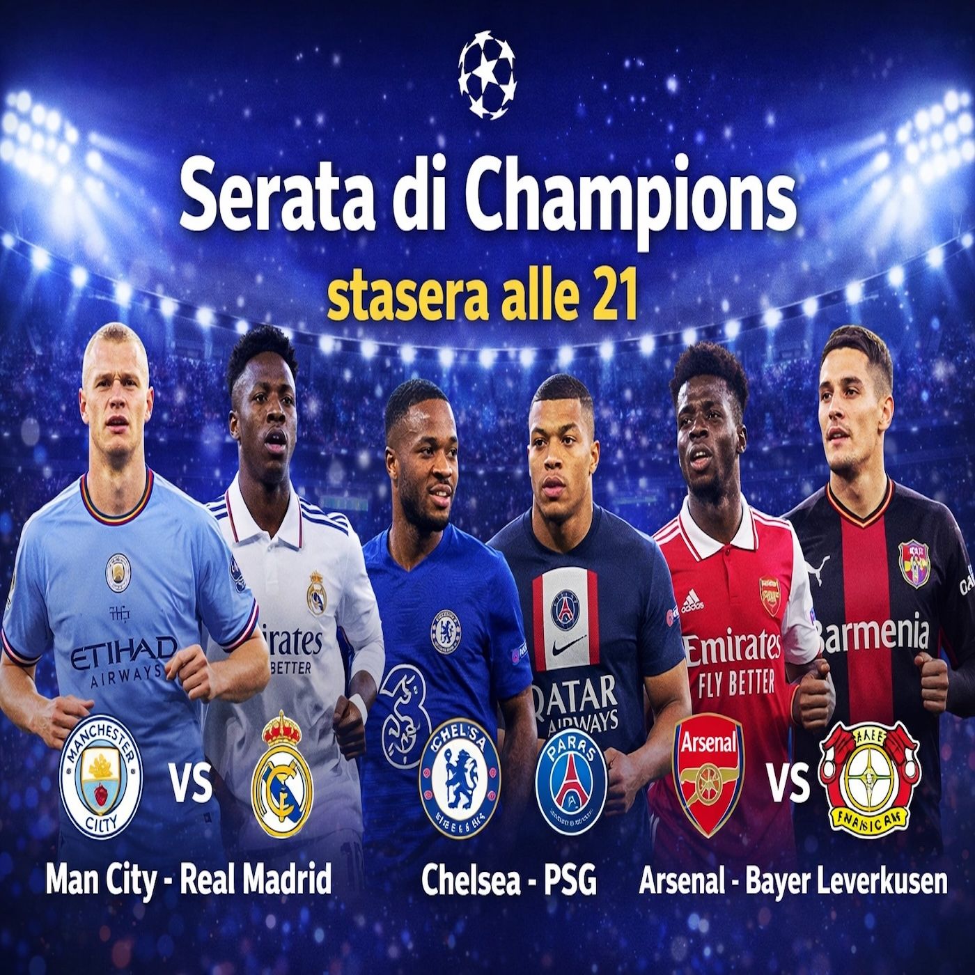Champions League stasera: 3 partite alle 21, cosa vedere episode artwork