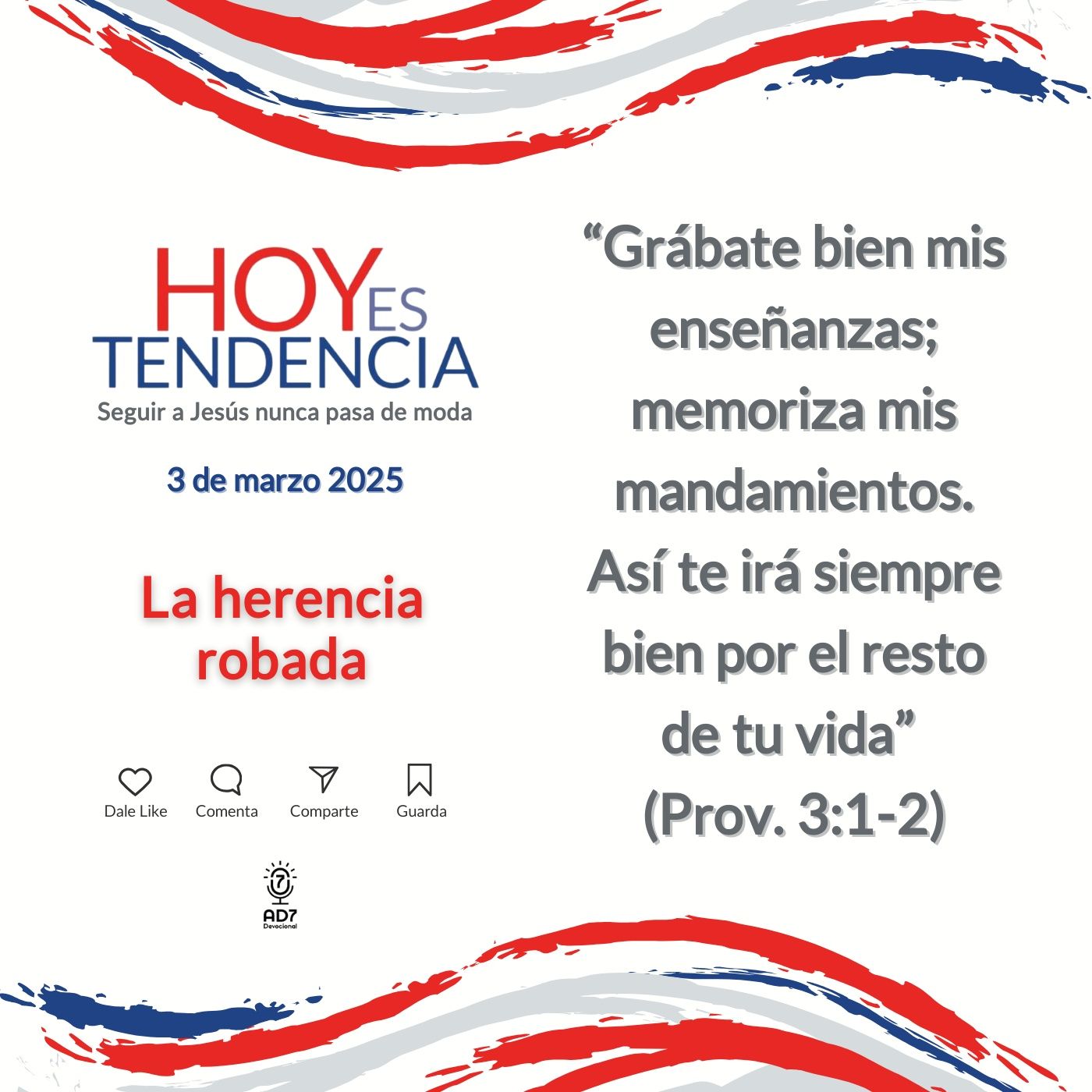 La herencia robada ~ Devocional de Jóvenes ~ 3 de marzo 2025