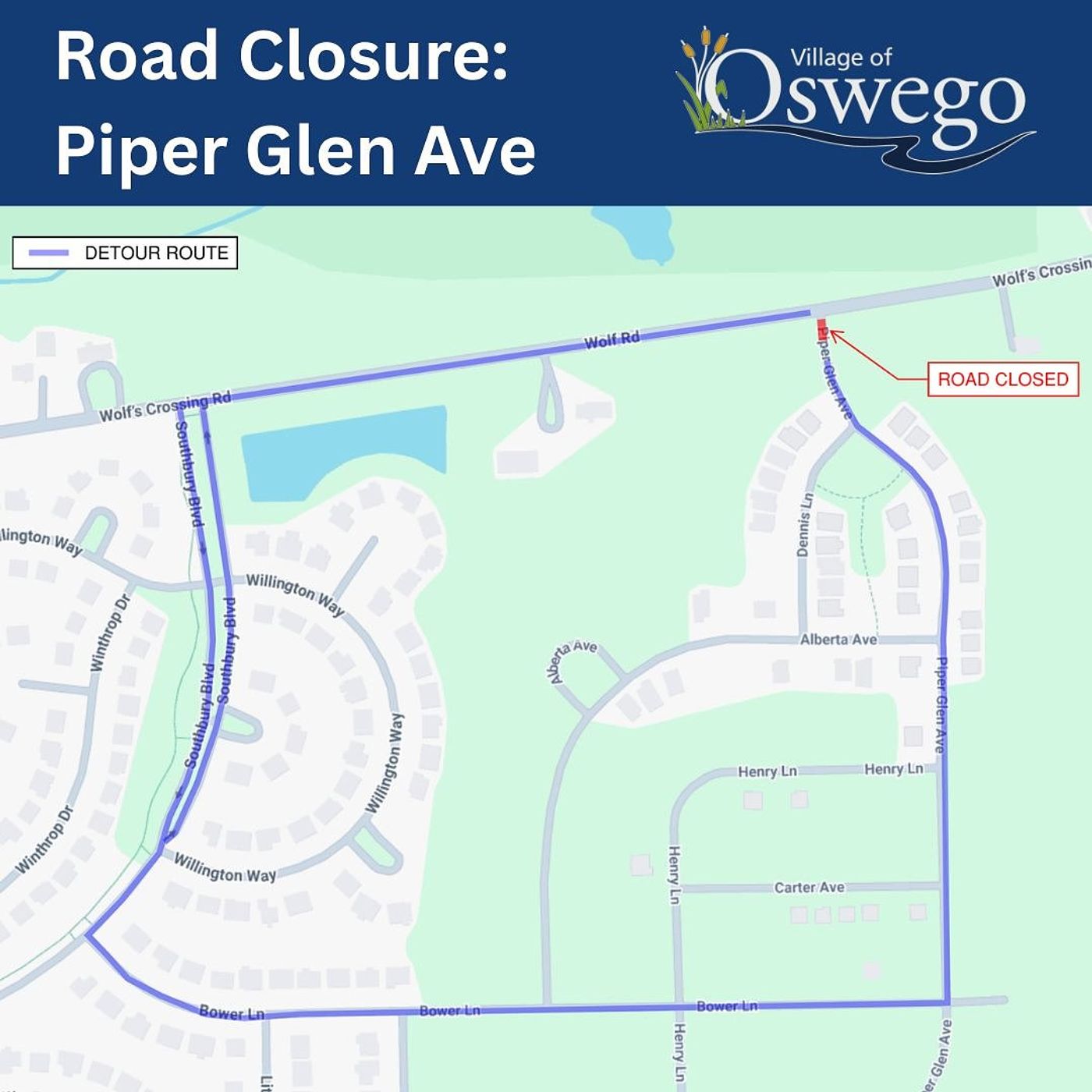 Roundabout project at Wolfs Crossing, Douglas Roads in Oswego to cause traffic closure episode artwork