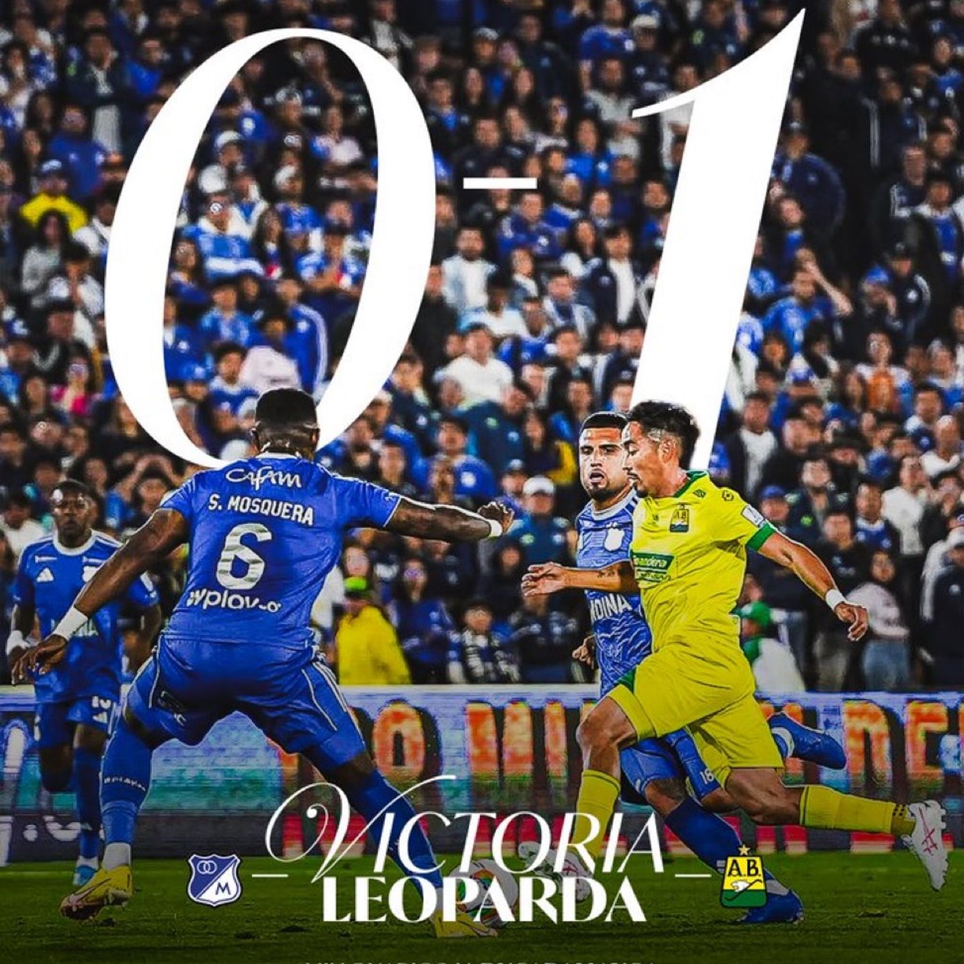 Corazón leopardo. Victoria en Bogotá, 1-0 contra Millos