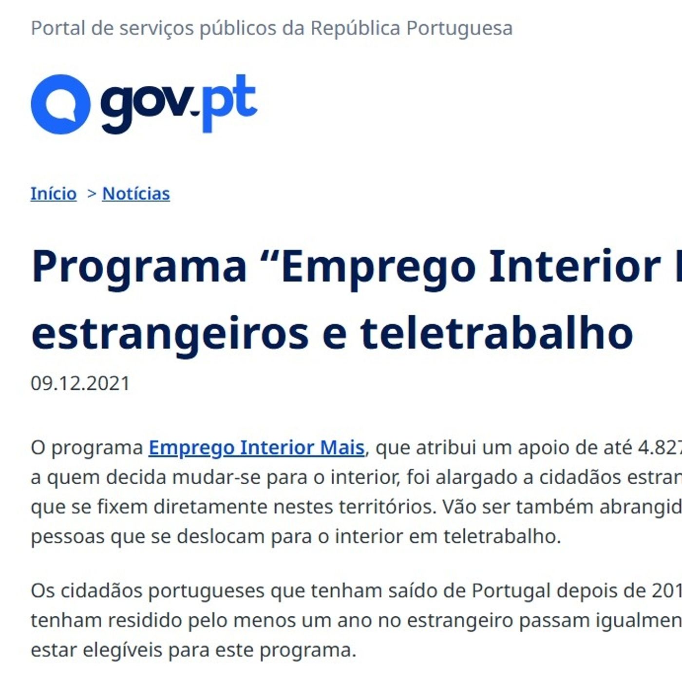 Get Paid to Move to Portugal's Interior?! - Search For 'Emprego Interior Mais' Get Paid to Move to Portugal's Interior?! - Search For 'Emprego Interior Mais'