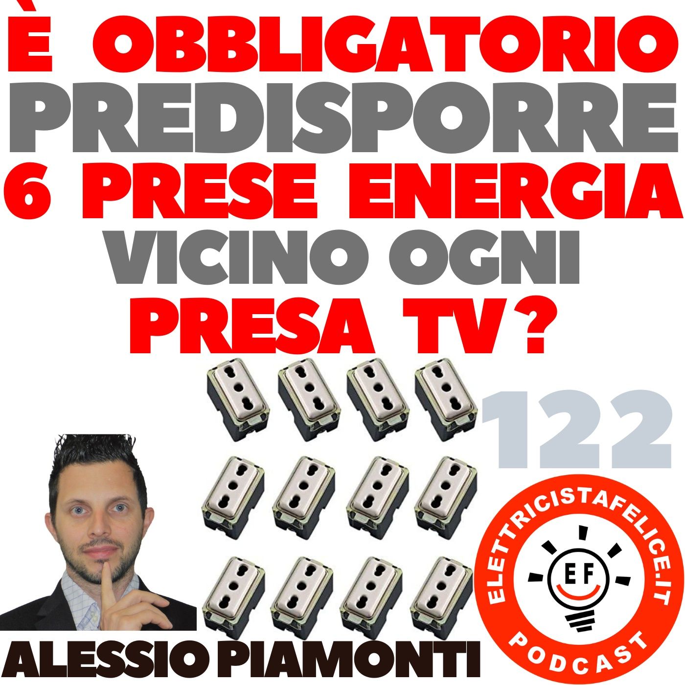 122 È obbligatorio predisporre 6 prese di energia vicino ogni presa TV?