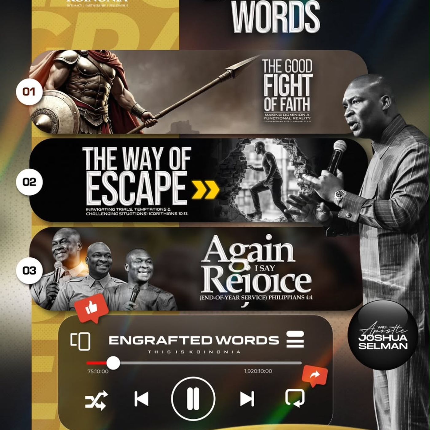 THE GOOD FIGHT OF FAITH (MAKING DOMINION A FUNCTIONAL REALITY) WITH APOSTLE JOSHUA SELMAN episode artwork