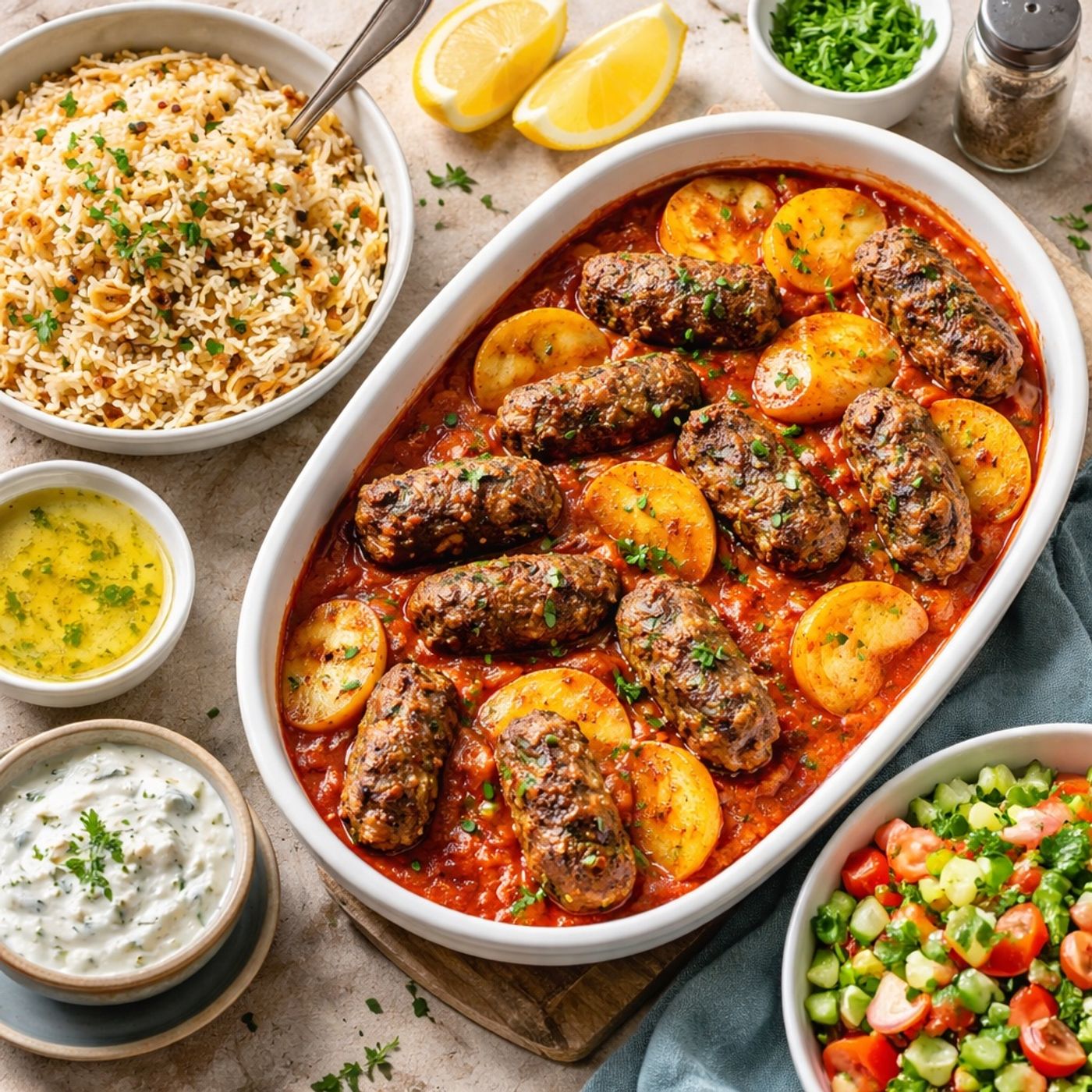 Kofta & Potato Casserole