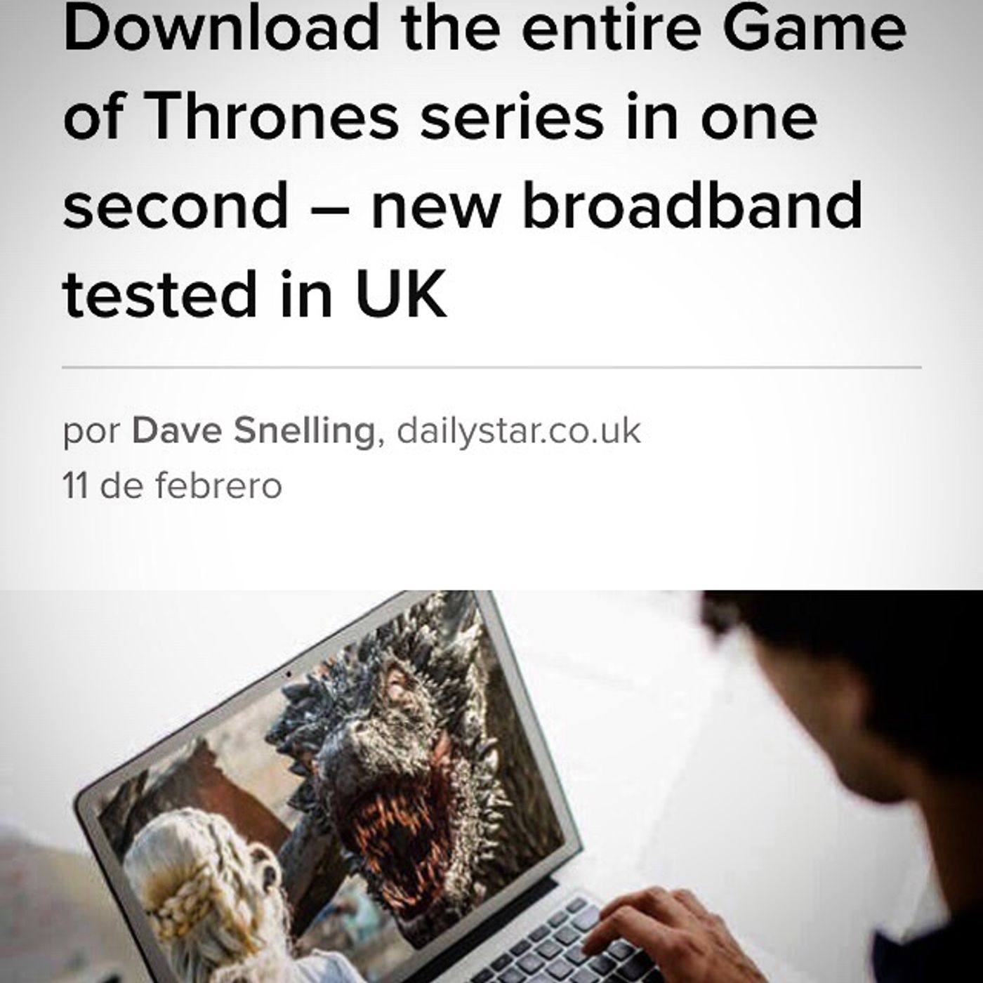Game of Thrones como unidad de medida