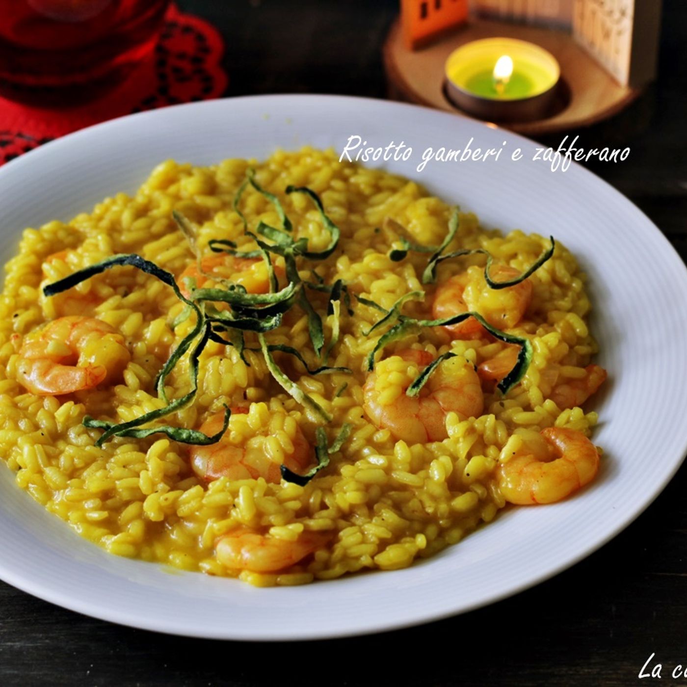 RISOTTO con gamberi e zafferano