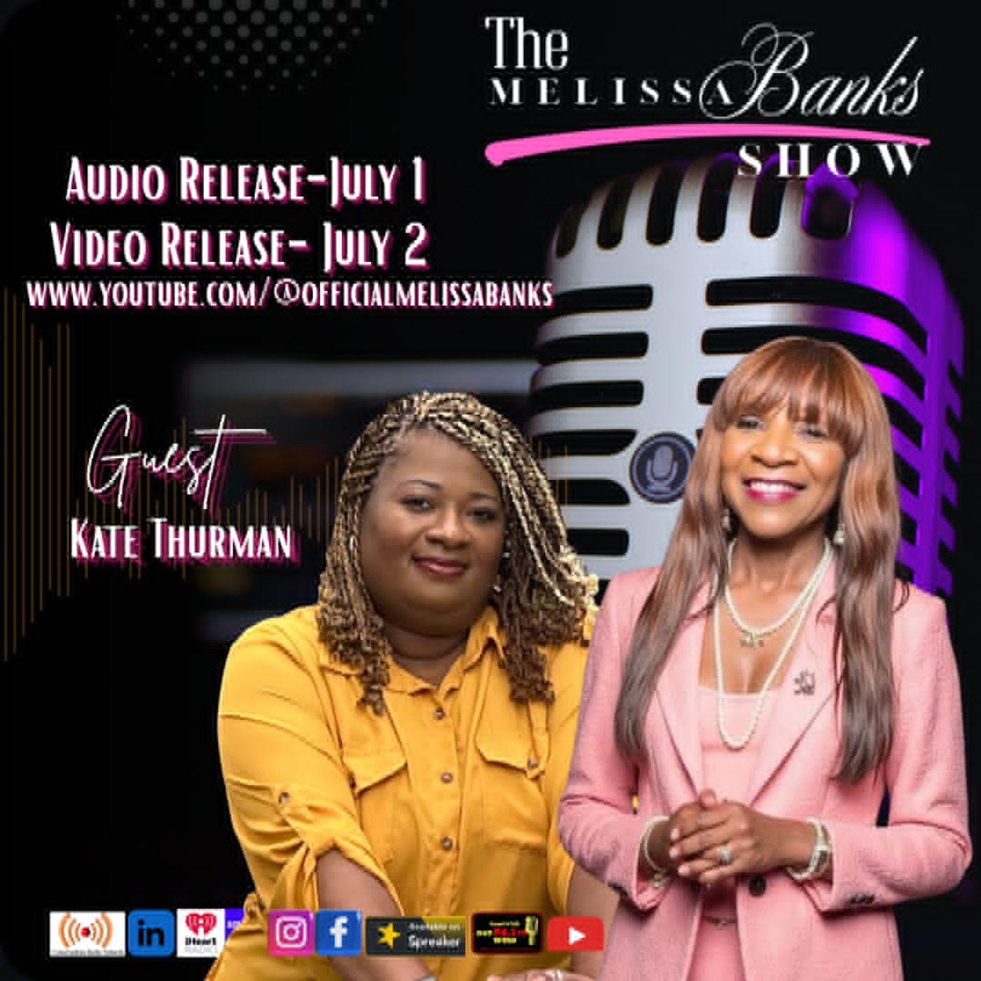 The Melissa Banks Show welcomes guest Kate Thurman ~ #authorinterview #businessspotlight episode artwork