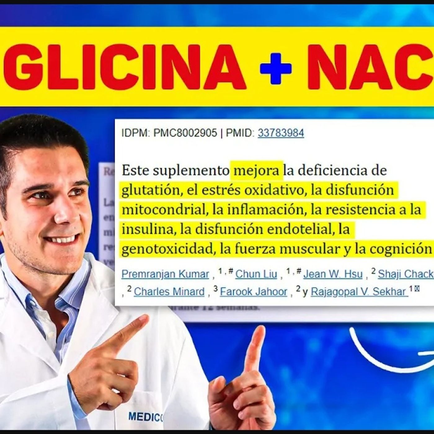 ¡SORPRENDE EL RESULTADO!🤩NAC y GLICINA para MUCHO MÁS GLUTATIÓN (NUEVO ESTUDIO)