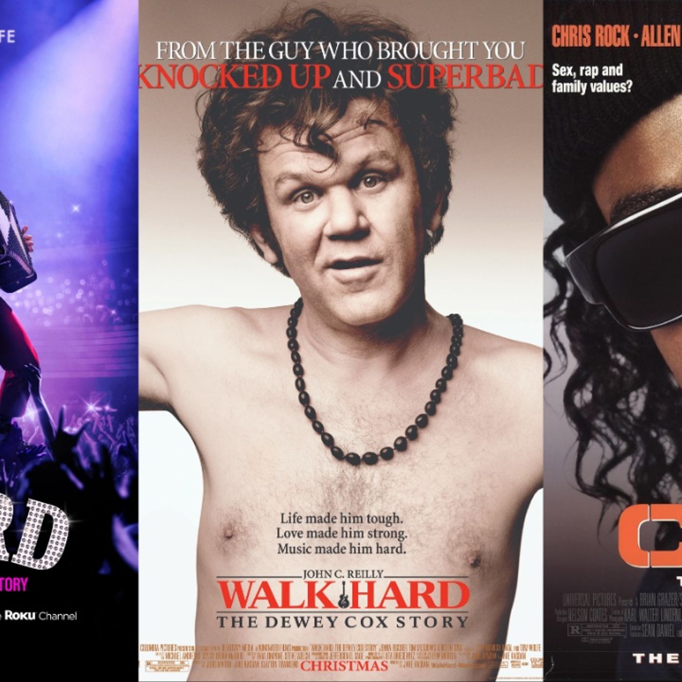 Triple Feature: Walk Hard - The Dewey Cox Story/Weird - The Al Yankovic Story/CB4 episode artwork