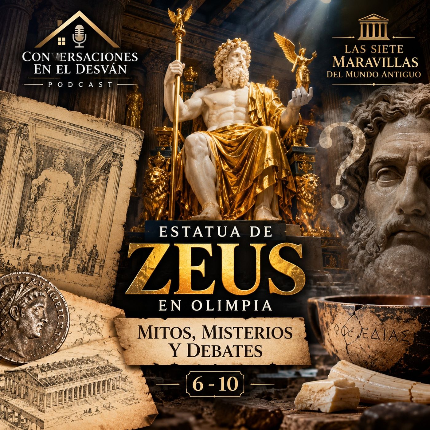 Las siete maravillas del mundo antiguo - Estatua de Zeus en Olimpia - Mitos, misterios y debates 6-10 episode artwork