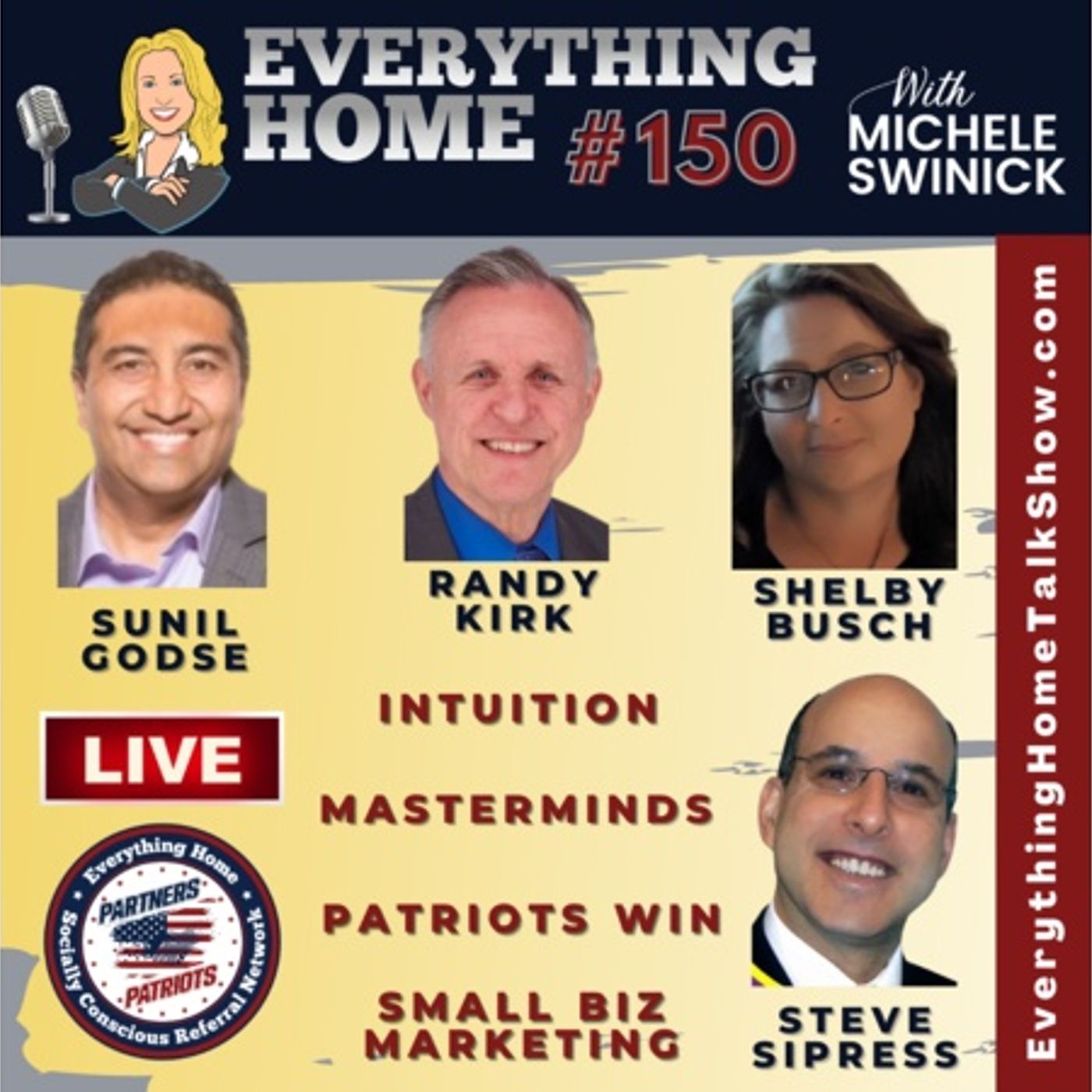 150 LIVE: Intuition, Masterminds, Patriots Win & Recalling, Small Biz Marketing episode artwork